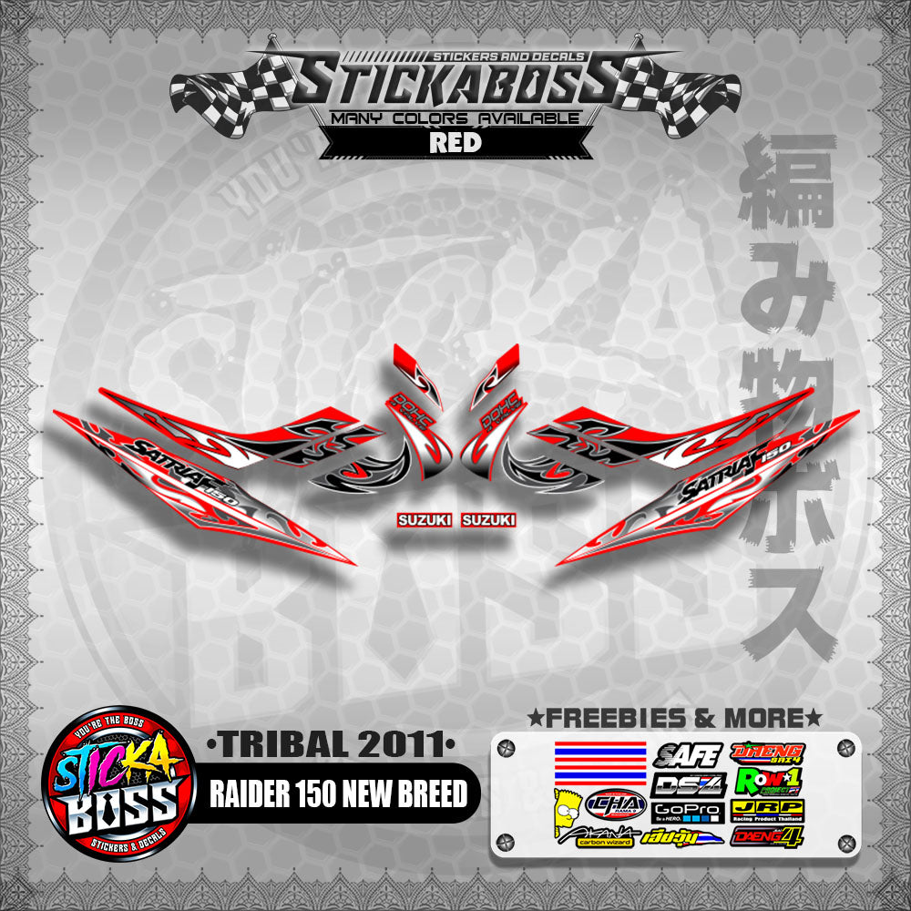 RAIDER 150 NEW BREED DECALS ( TRIBAL 2011 )【WITH FREEBIES】