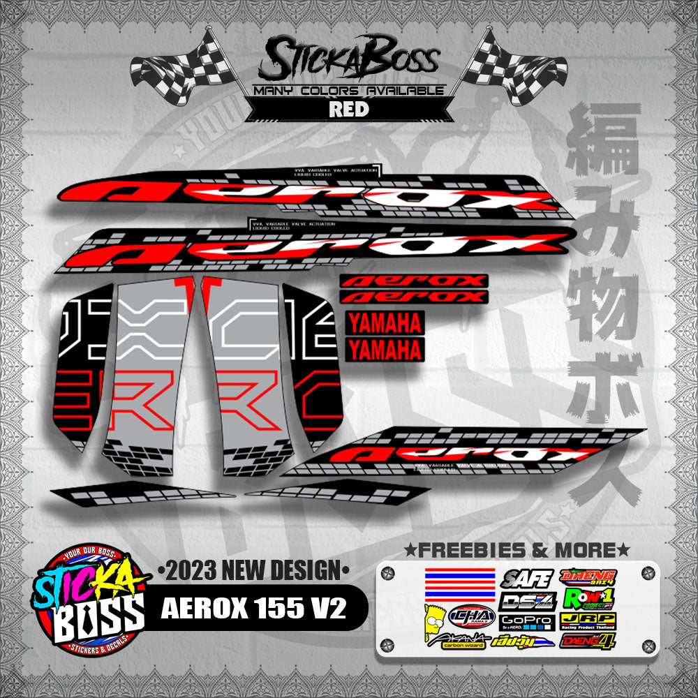 AEROX 155 V2 MALAYSIAN DECALS ( 2023 NEW DESIGN )【WITH FREEBIES】