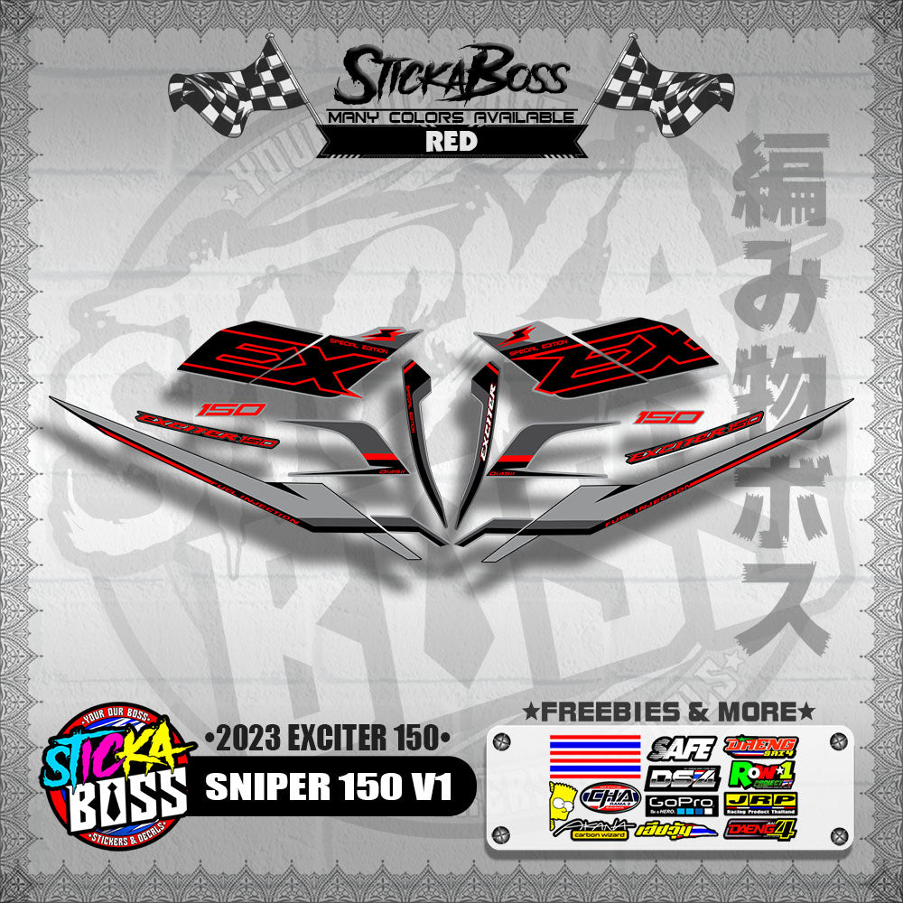 SNIPER 150 V1 VIETNAM DECALS ( 2023 EXCITER 150 )【WITH FREEBIES】