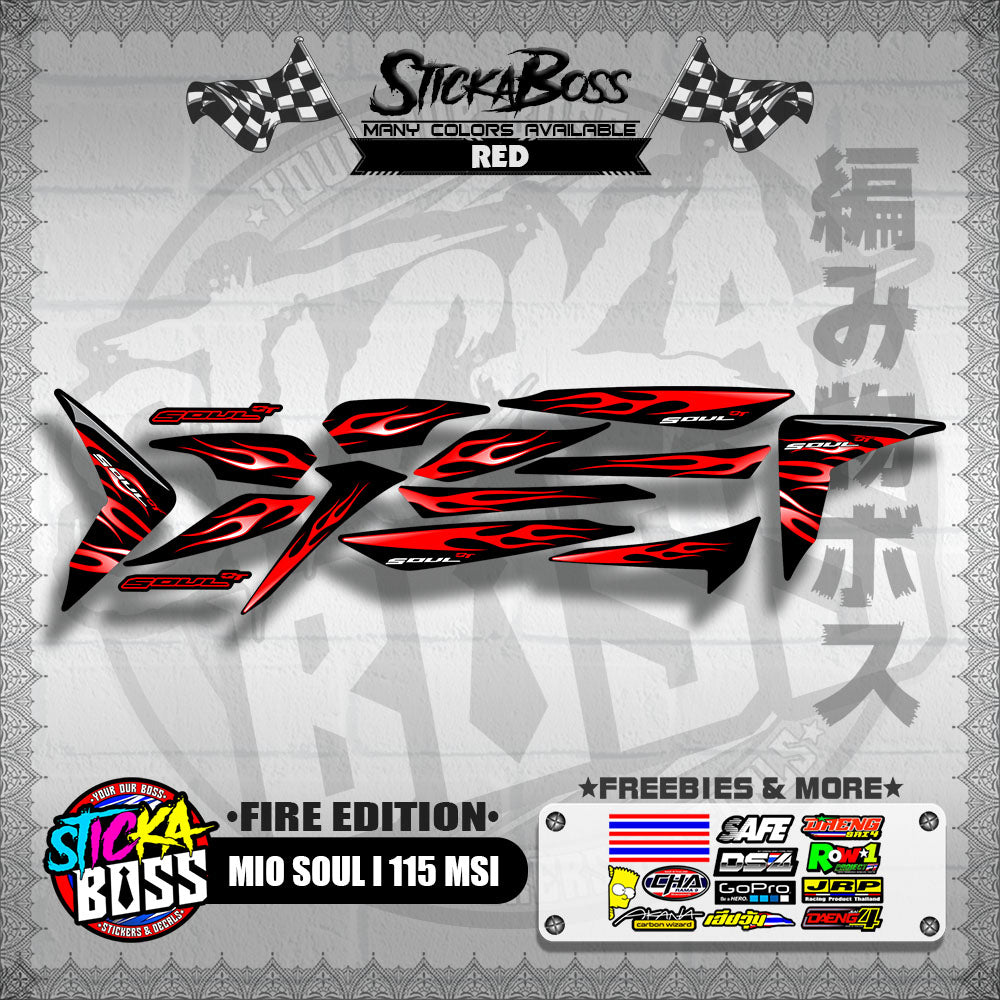 MIO SOUL I 115 MSI DECALS ( FIRE EDITION )【WITH FREEBIES】