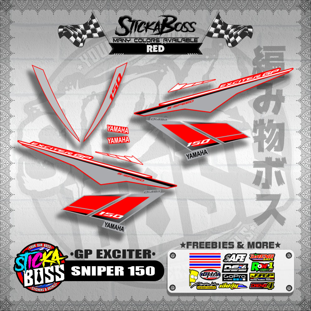SNIPER 150 STOCK DECALS ( GP EXCITER )【WITH FREEBIES】