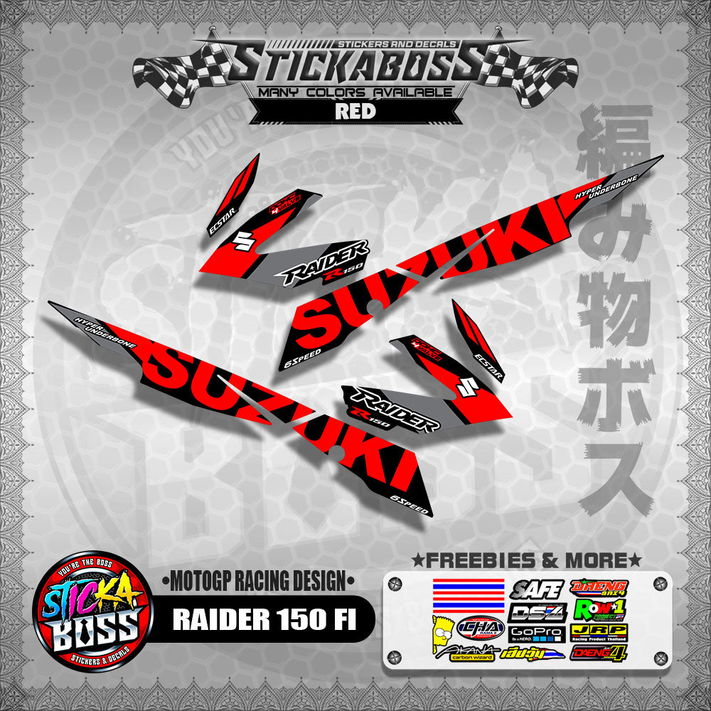 RAIDER 150 FI DECALS ( MOTOGP RACING DESIGN )【WITH FREEBIES】