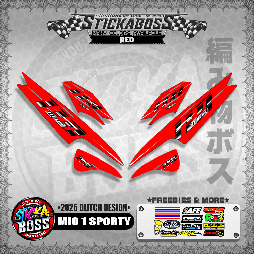 MIO 1/SPORTY/ SMILE STICKER DECALS ( 2025 GLITCH DESIGN )【WITH FREEBIES】