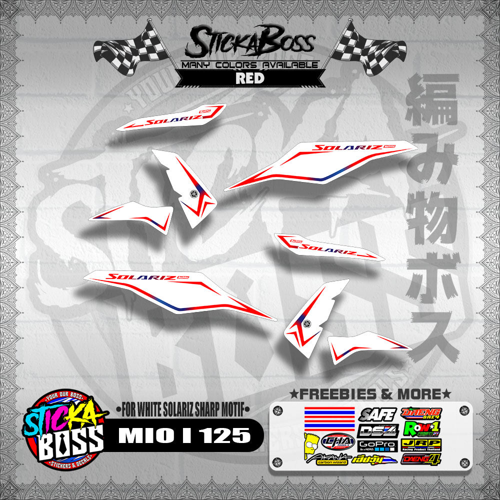 MIO I 125 MALAYSIAN DECALS ( FOR WHITE SOLARIZ SHARP MOTIF )【WITH FREEBIES】