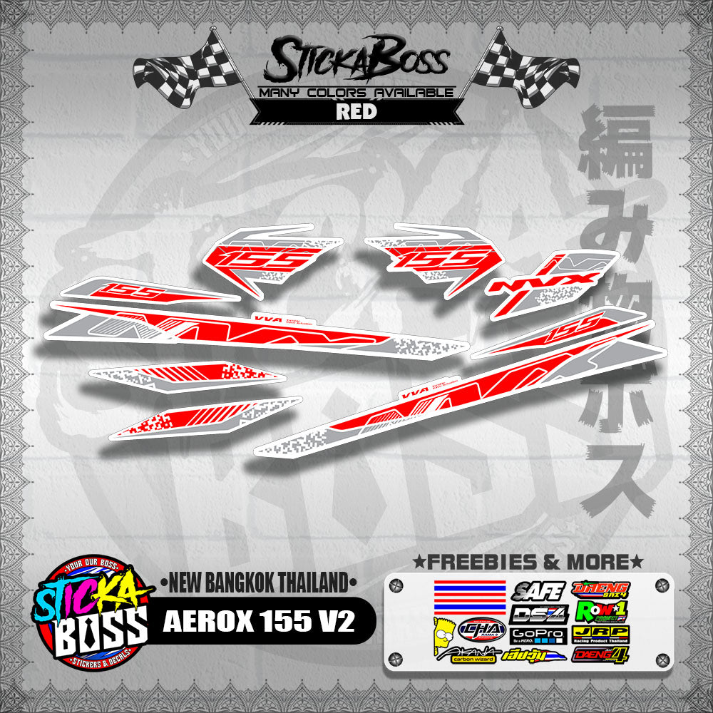 AEROX 155 V2 DECALS ( NEW BANGKOK THAILAND )【WITH FREEBIES】