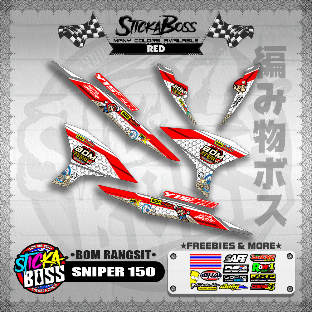SNIPER 150 INDO DECALS ( BOM RANGSIT )【WITH FREEBIES】