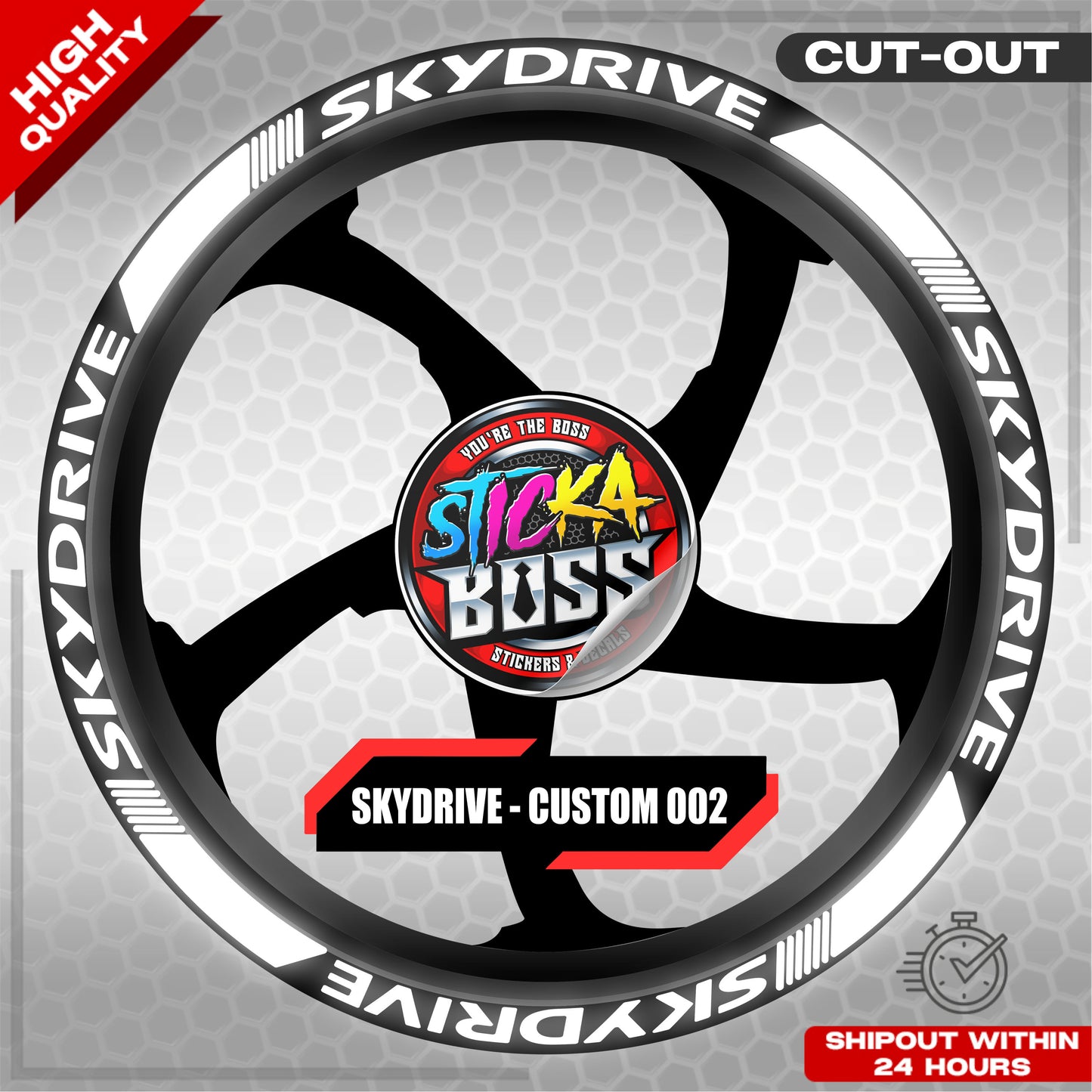 SKYDRIVE MAG STICKER SET ( 2 MAGS ) - CUSTOM 002 | VINYL WATERPROOF CUT-OUT DECALS