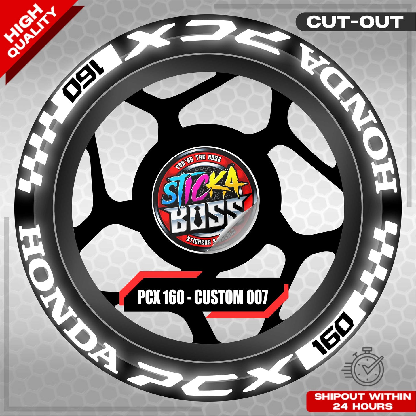 PCX 160 MAG STICKER SET ( 2 MAGS ) - CUSTOM 007 | VINYL WATERPROOF CUT-OUT DECALS