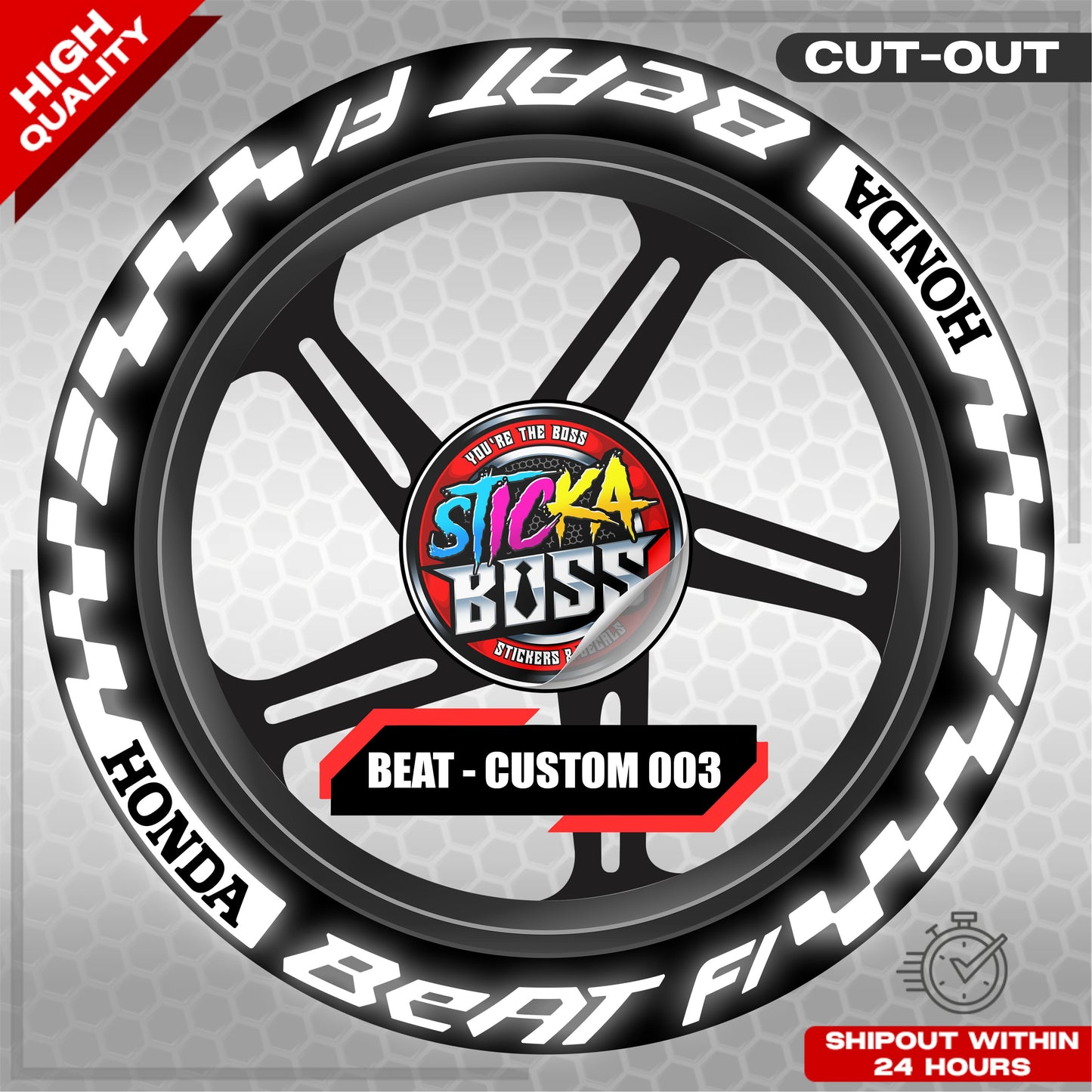 BEAT MAG STICKER SET ( 2 MAGS ) - CUSTOM 003 | VINYL WATERPROOF CUT-OUT DECALS