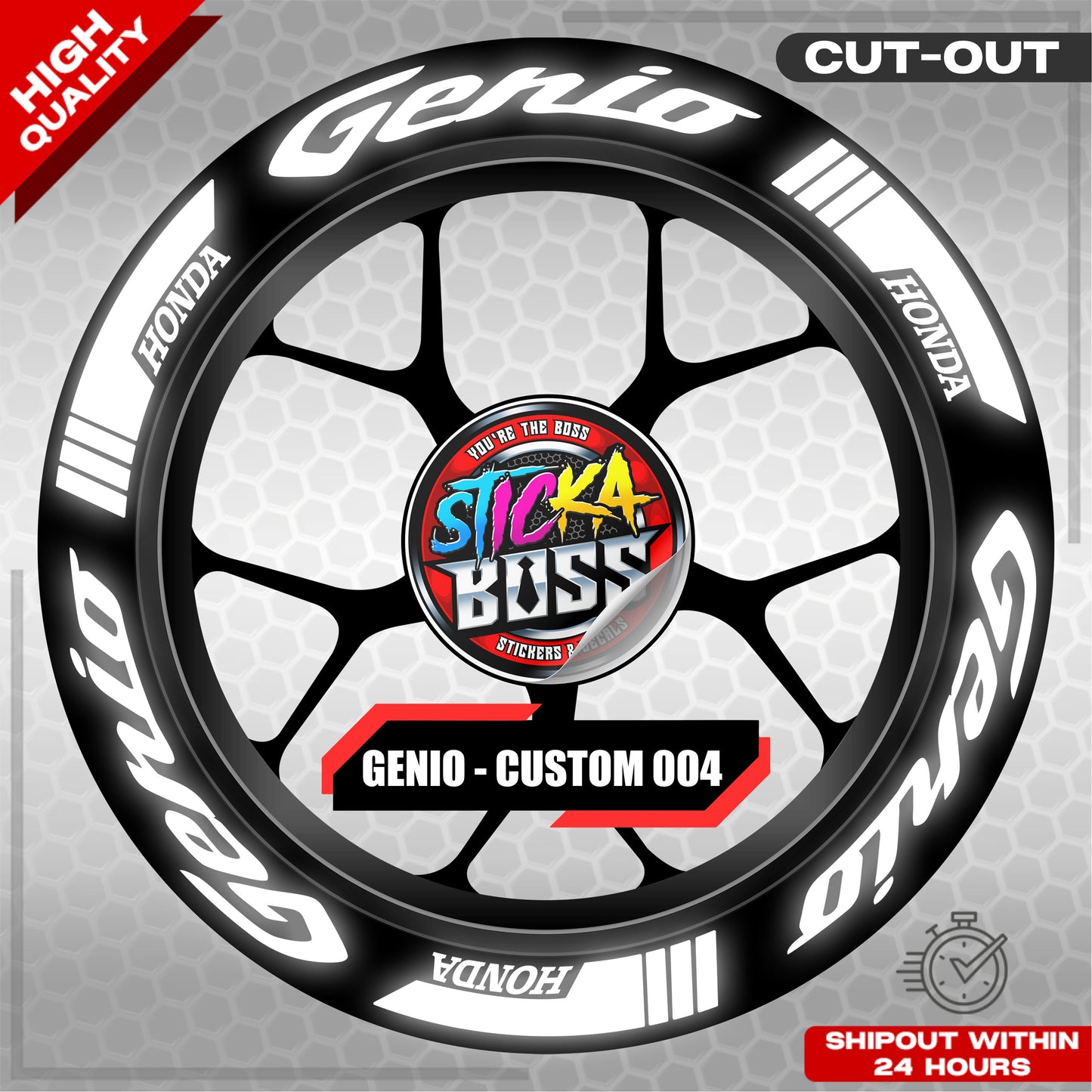 GENIO MAG STICKER SET ( 2 MAGS ) - CUSTOM 004 | VINYL WATERPROOF CUT-OUT DECALS