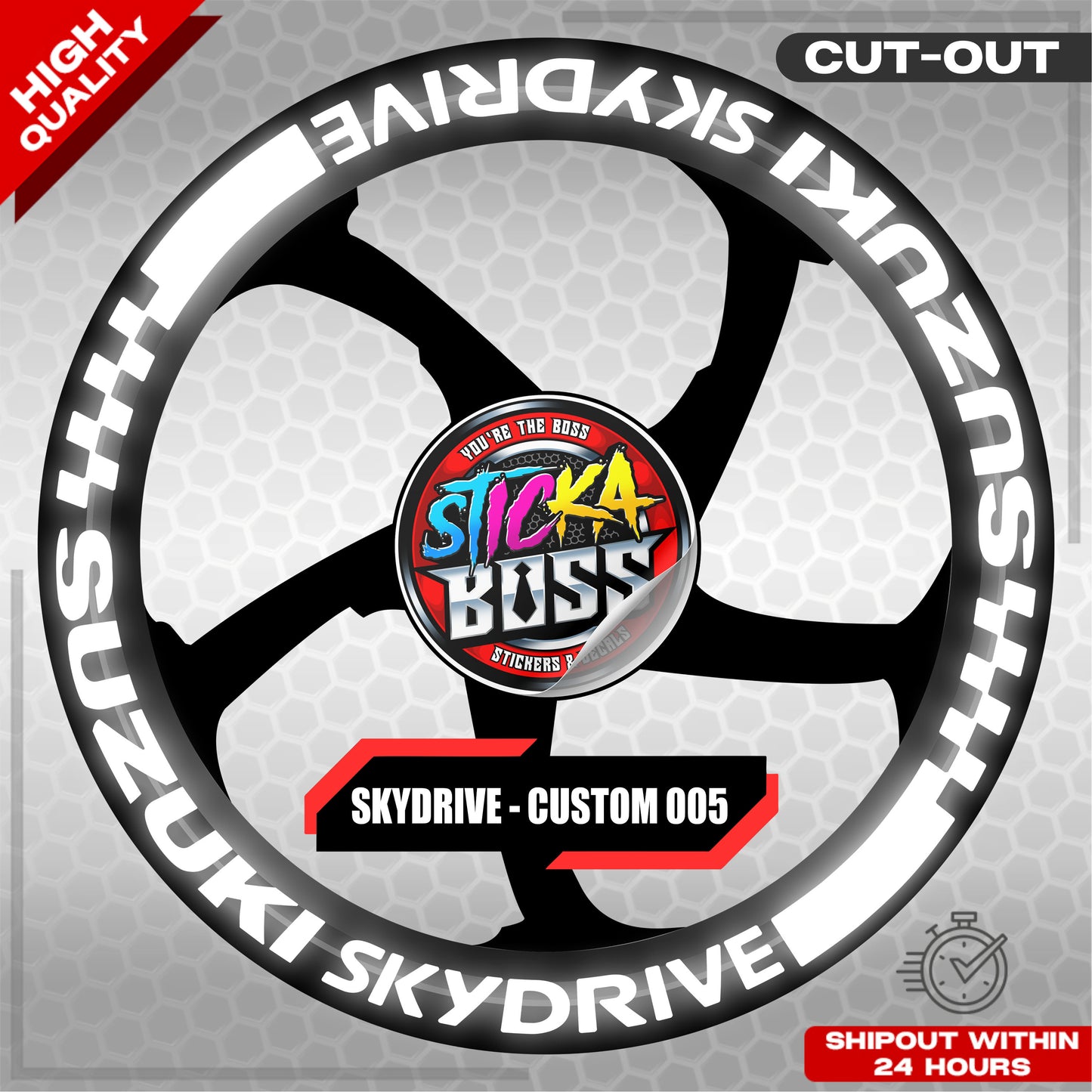 SKYDRIVE MAG STICKER SET ( 2 MAGS ) - CUSTOM 005 | VINYL WATERPROOF CUT-OUT DECALS