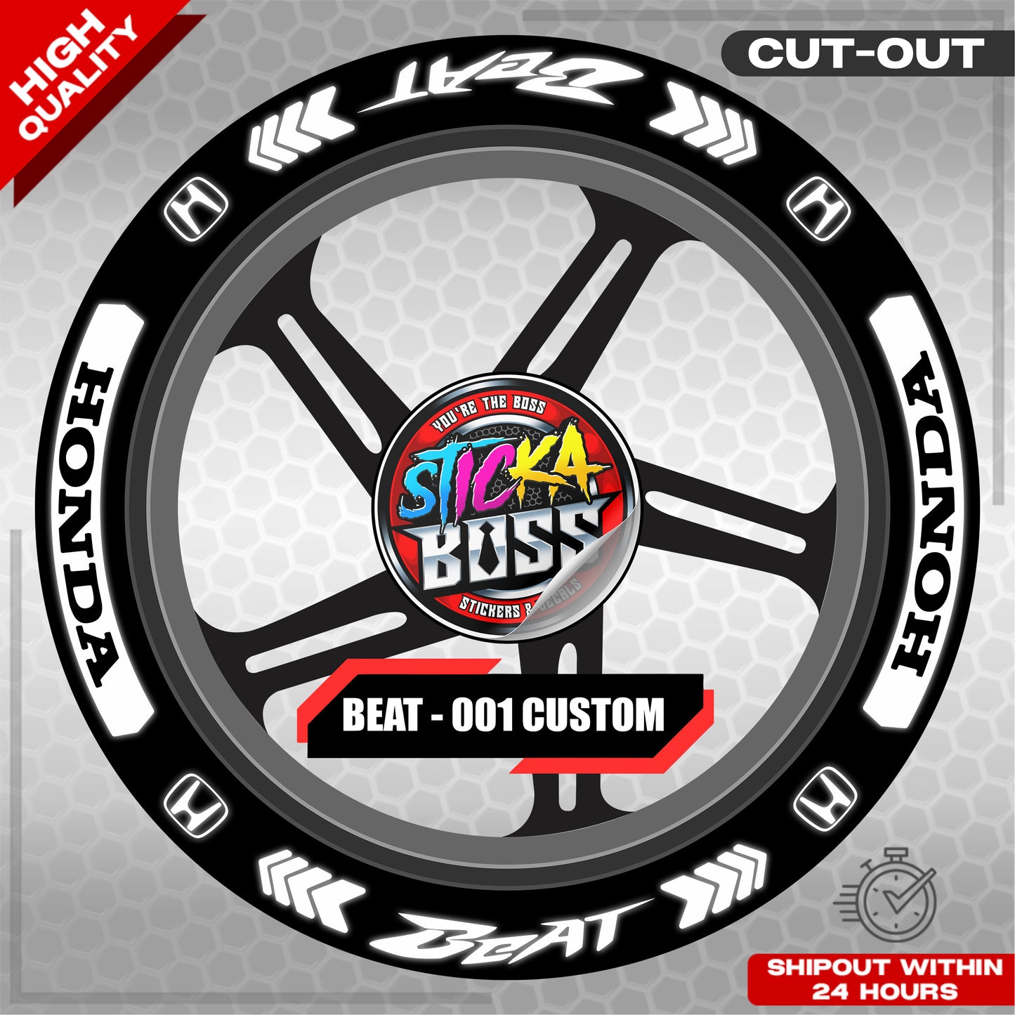 BEAT MAG STICKER SET ( 2 MAGS ) - 001 CUSTOM | VINYL WATERPROOF CUT-OUT DECALS