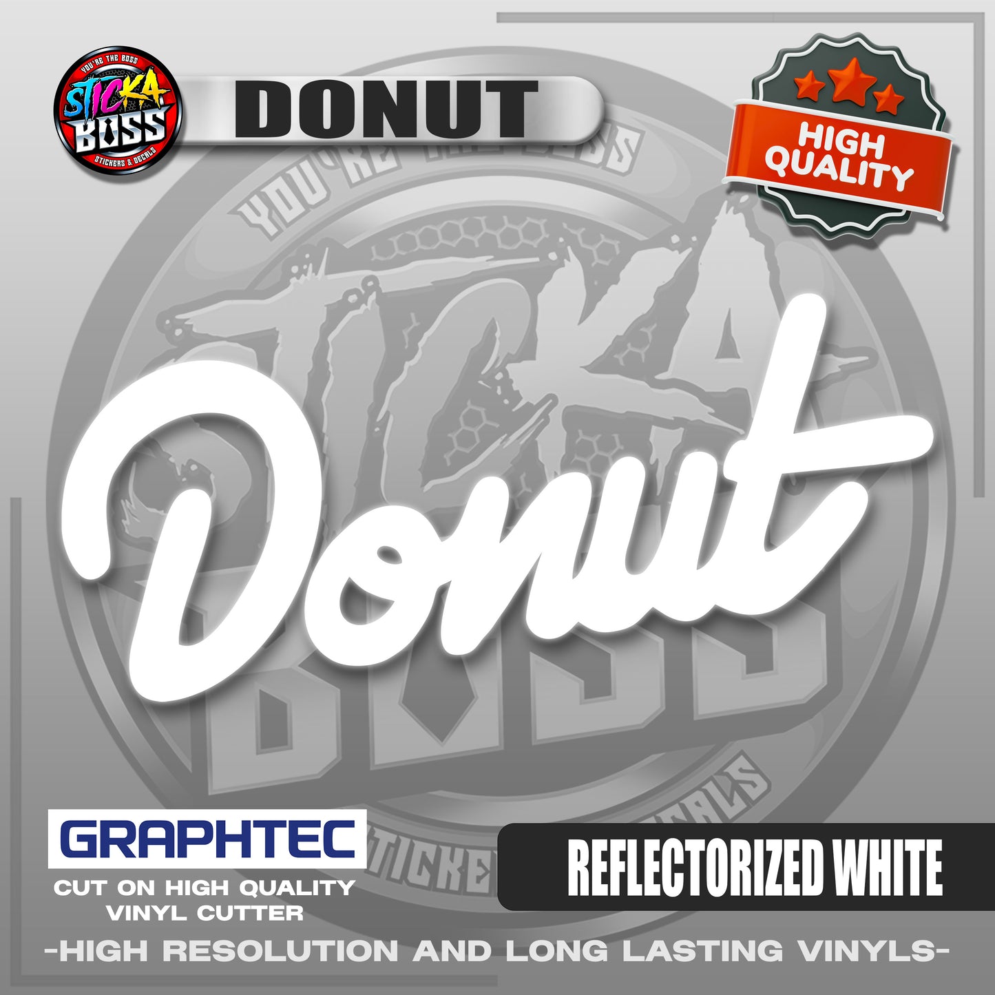 DONUT | VINYL WATERPROOF CUT-OUT STICKER DECALS【Stickaboss】
