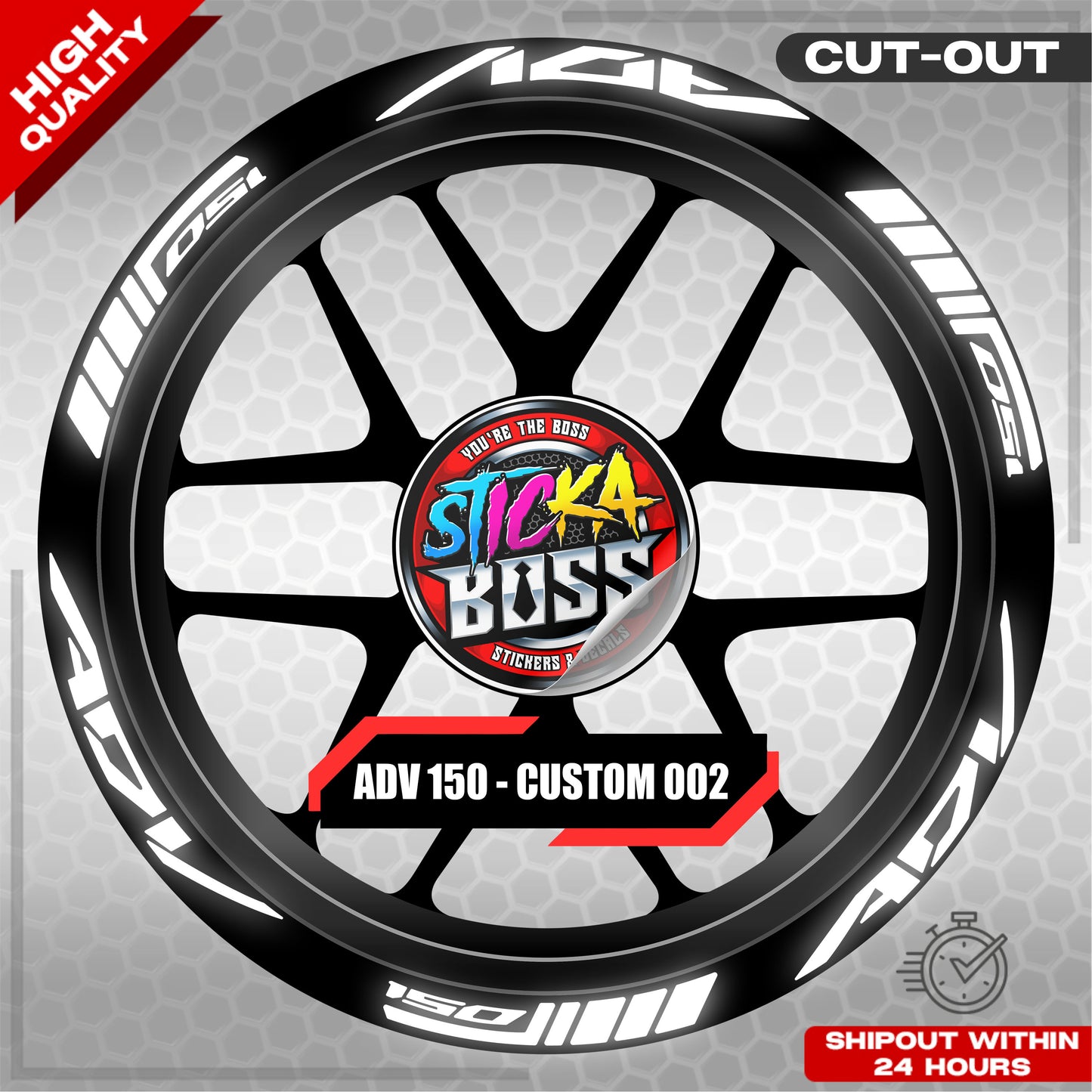 ADV 150 MAG STICKER SET ( 2 MAGS ) - CUSTOM 002 | VINYL WATERPROOF CUT-OUT DECALS