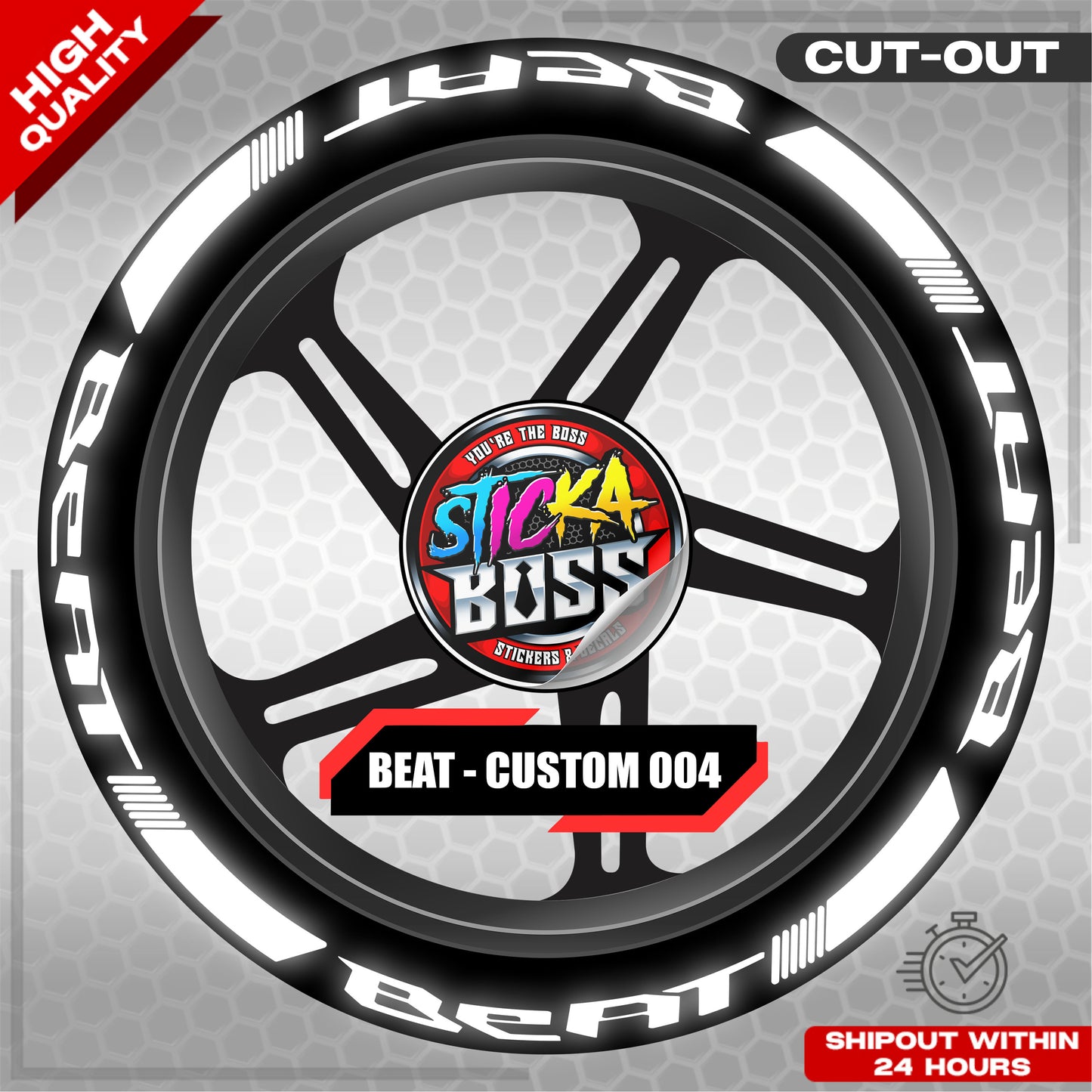 BEAT MAG STICKER SET ( 2 MAGS ) - CUSTOM 004 | VINYL WATERPROOF CUT-OUT DECALS