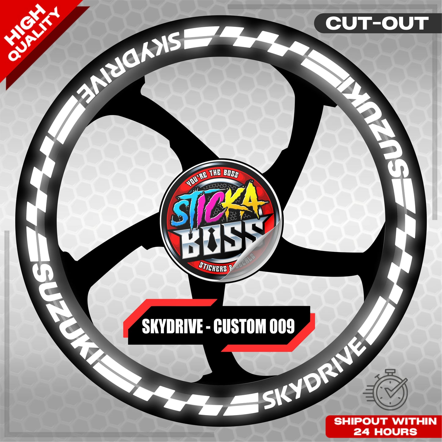 SKYDRIVE MAG STICKER SET ( 2 MAGS ) - CUSTOM 009 | VINYL WATERPROOF CUT-OUT DECALS