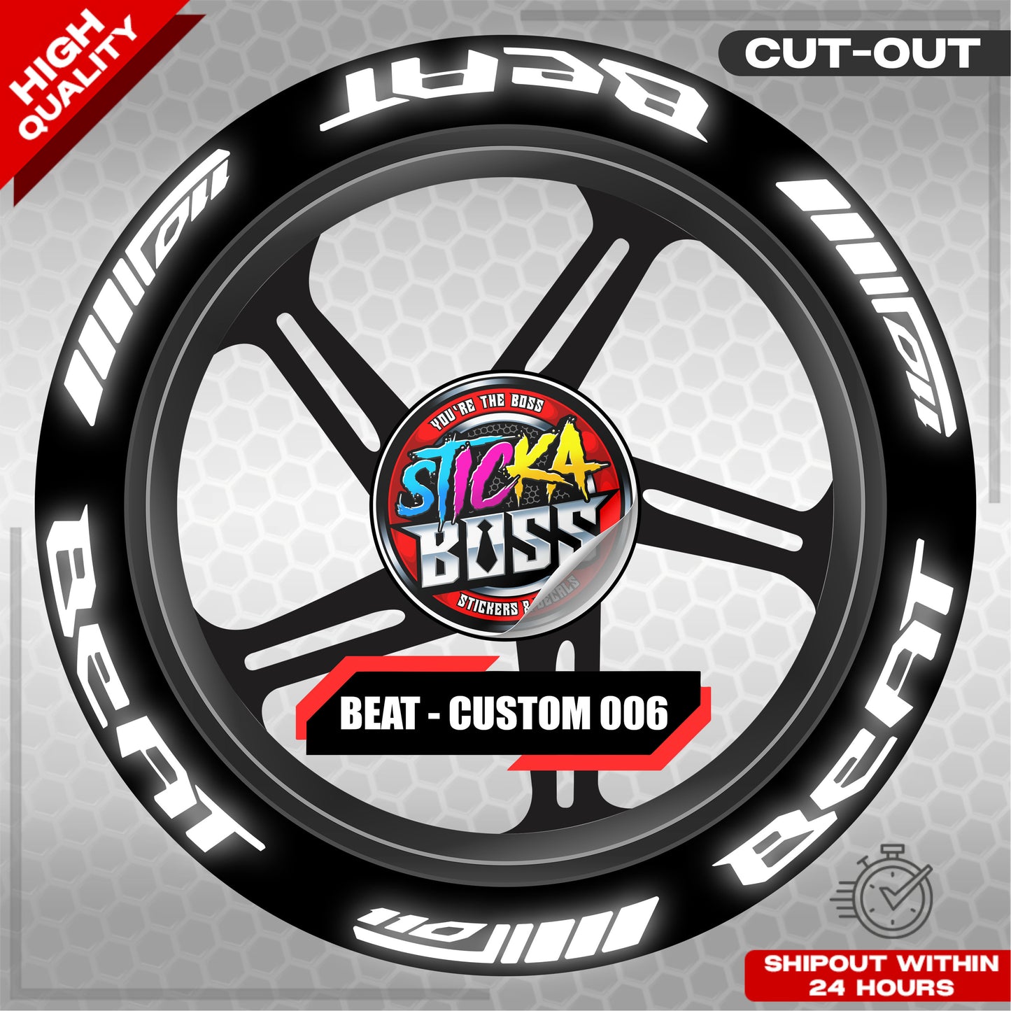 BEAT MAG STICKER SET ( 2 MAGS ) - CUSTOM 006 | VINYL WATERPROOF CUT-OUT DECALS