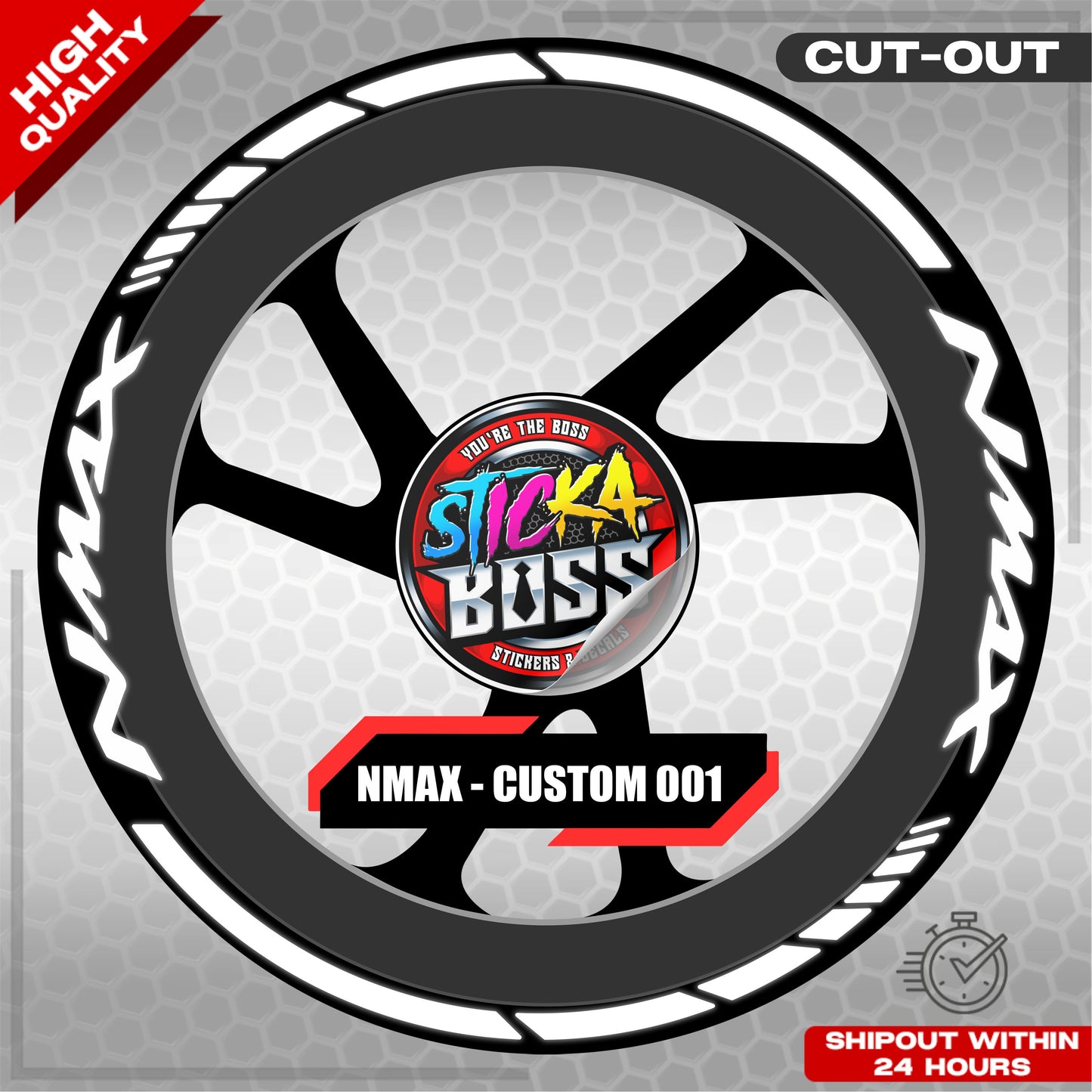 NMAX 155 MAG STICKER SET ( 2 MAGS ) - CUSTOM 003 | VINYL WATERPROOF CUT-OUT DECALS
