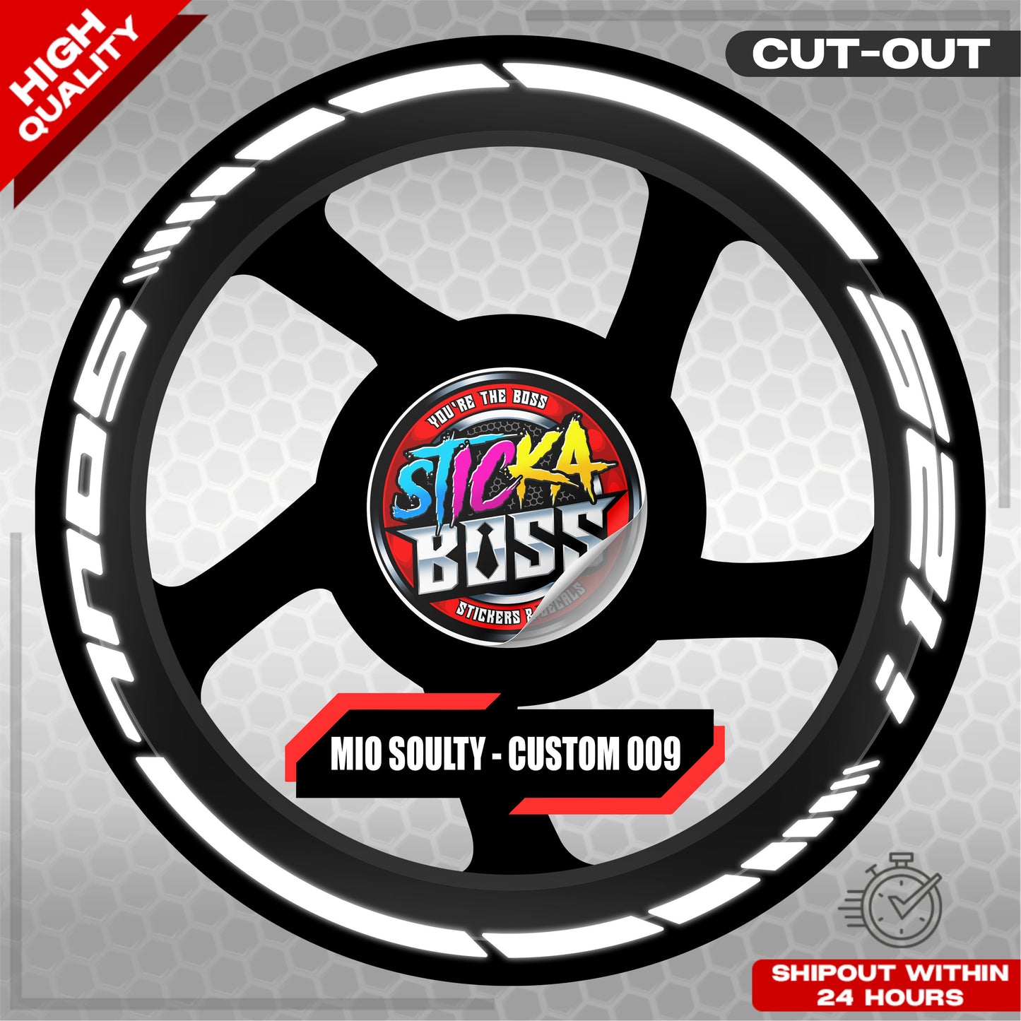 MIO SOULTY I MAG STICKER SET ( 2 MAGS ) - CUSTOM 009 | VINYL WATERPROOF CUT-OUT DECALS