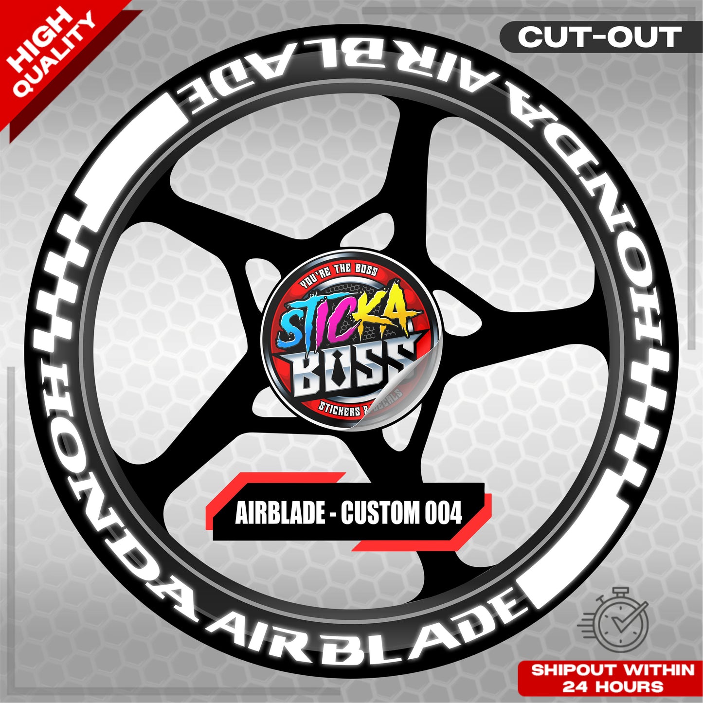AIRBLADE 150 / 160 MAG STICKER SET ( 2 MAGS ) - CUSTOM 004 | VINYL WATERPROOF CUT-OUT DECALS