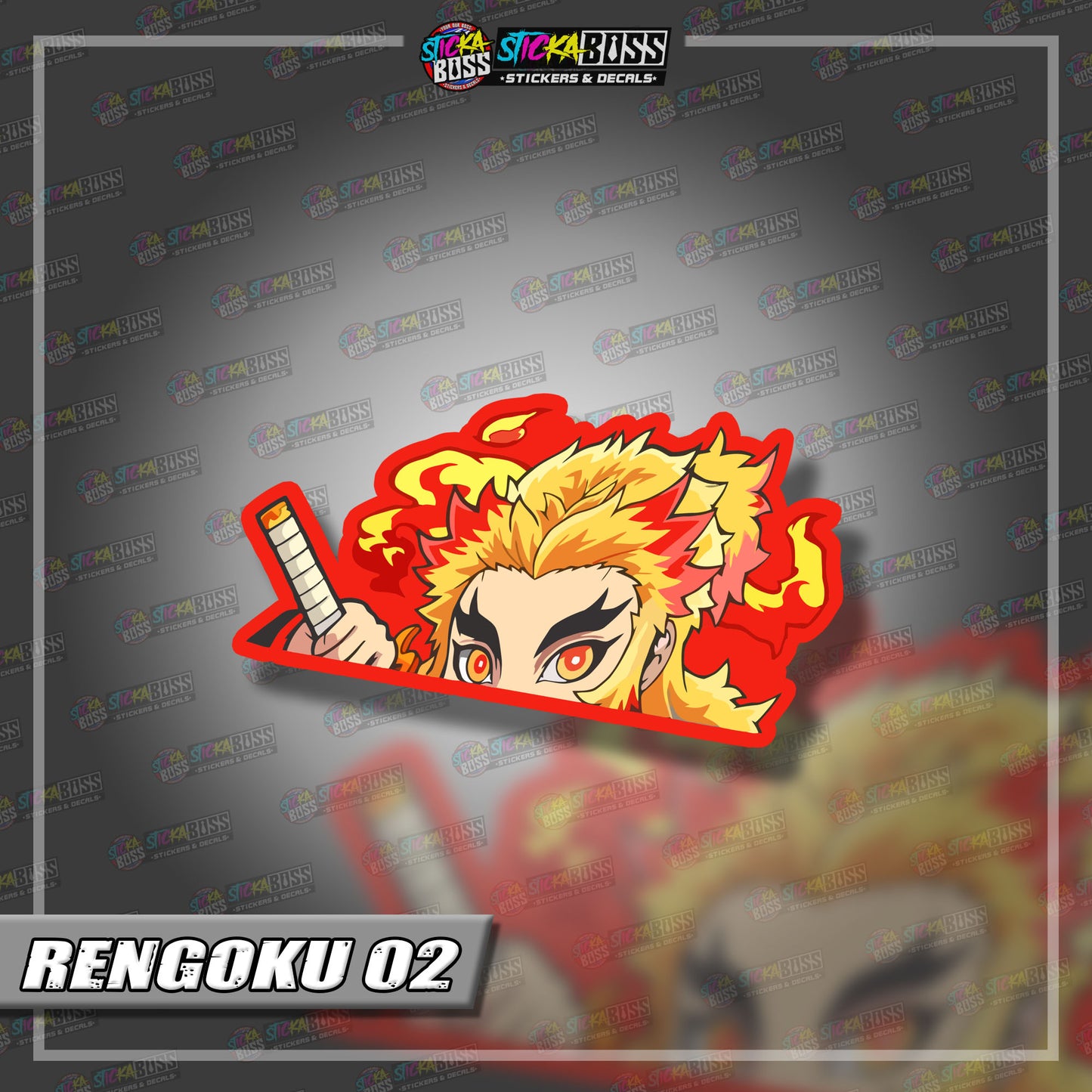 DEMON SLAYER PART 1 | ANIME PEEKER STICKER【VINYL PRINTED】( LAMINATED / WATERPROOF )