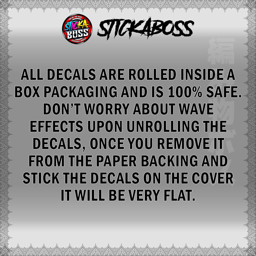 【PREMIUM UV PRINT】TRANSPARENT CLICK V3 INDO STICKER DECALS (2025 SHARP ABSTRACT )【WITH FREEBIES】