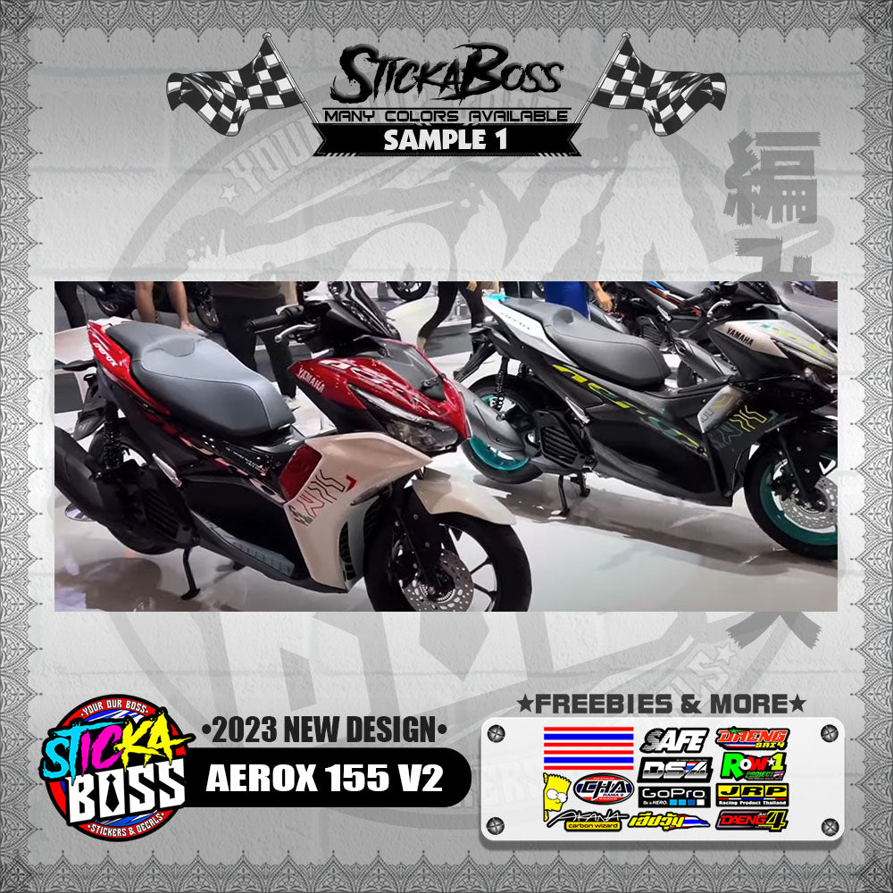 AEROX 155 V2 MALAYSIAN DECALS ( 2023 NEW DESIGN )【WITH FREEBIES】