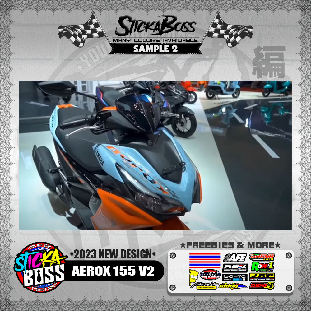 AEROX 155 V2 MALAYSIAN DECALS ( 2023 NEW DESIGN )【WITH FREEBIES】
