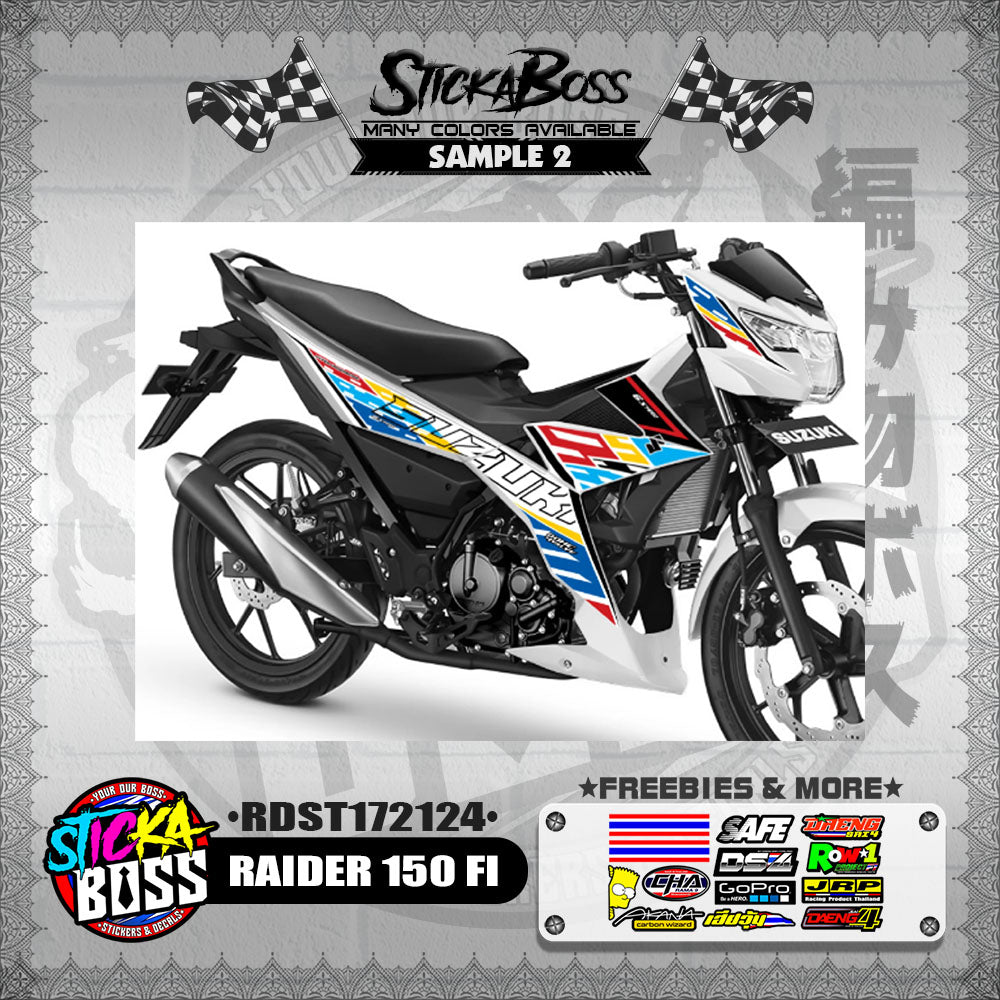 RAIDER 150 FI DECALS ( RDST172124 )【WITH FREEBIES】