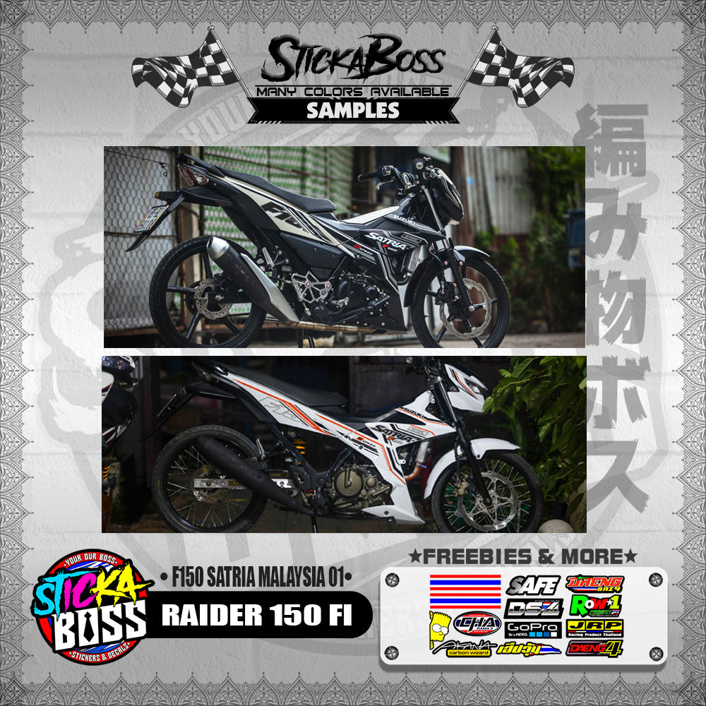 RAIDER 150 FI MALAYSIAN DECALS ( F150 SATRIA MALAYSIA 01 )【WITH FREEBIES】