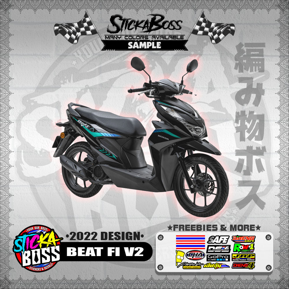 Beat V2 Malaysian Decals ( 2022 Design )【WITH FREEBIES】 Malaysia Concept