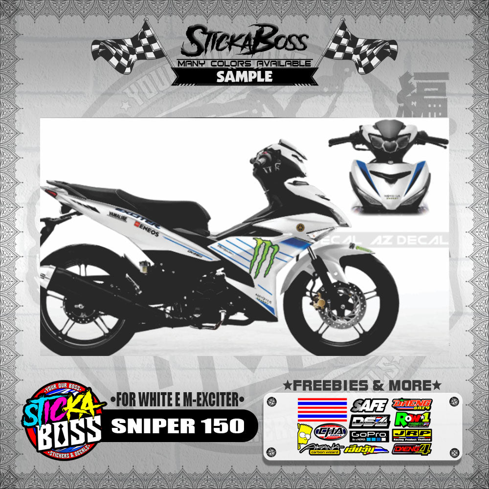 SNIPER 150 DECALS ( FOR WHITE E M-EXCITER )【WITH FREEBIES】