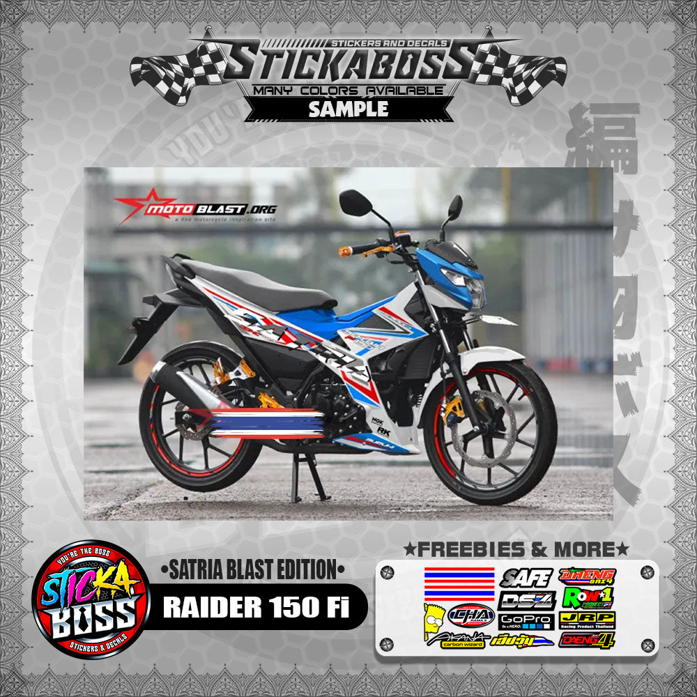 SUZUKI RAIDER 150 Fi Thai Decals ( Satria Blast Edition )【WITH FREEBIES】Thailand Concept