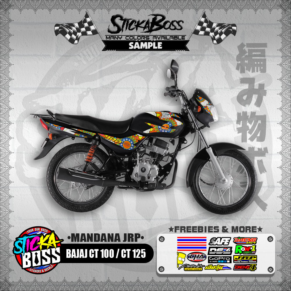 BAJAJ CT 100 / CT 125 DECALS ( MANDANA JRP )【WITH FREEBIES】