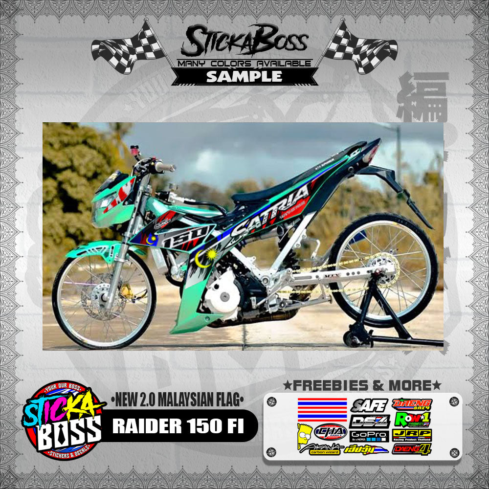 RAIDER 150 FI DECALS ( NEW 2.0 MALAYSIAN FLAG )【WITH FREEBIES】