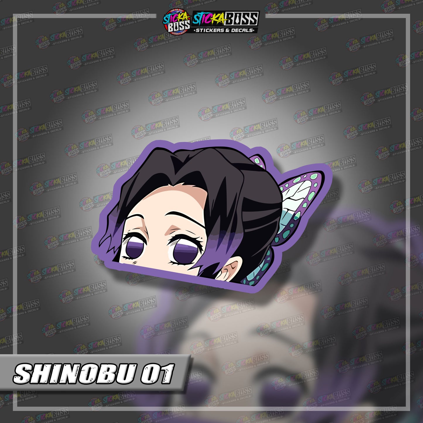 DEMON SLAYER PART 1 | ANIME PEEKER STICKER【VINYL PRINTED】( LAMINATED / WATERPROOF )