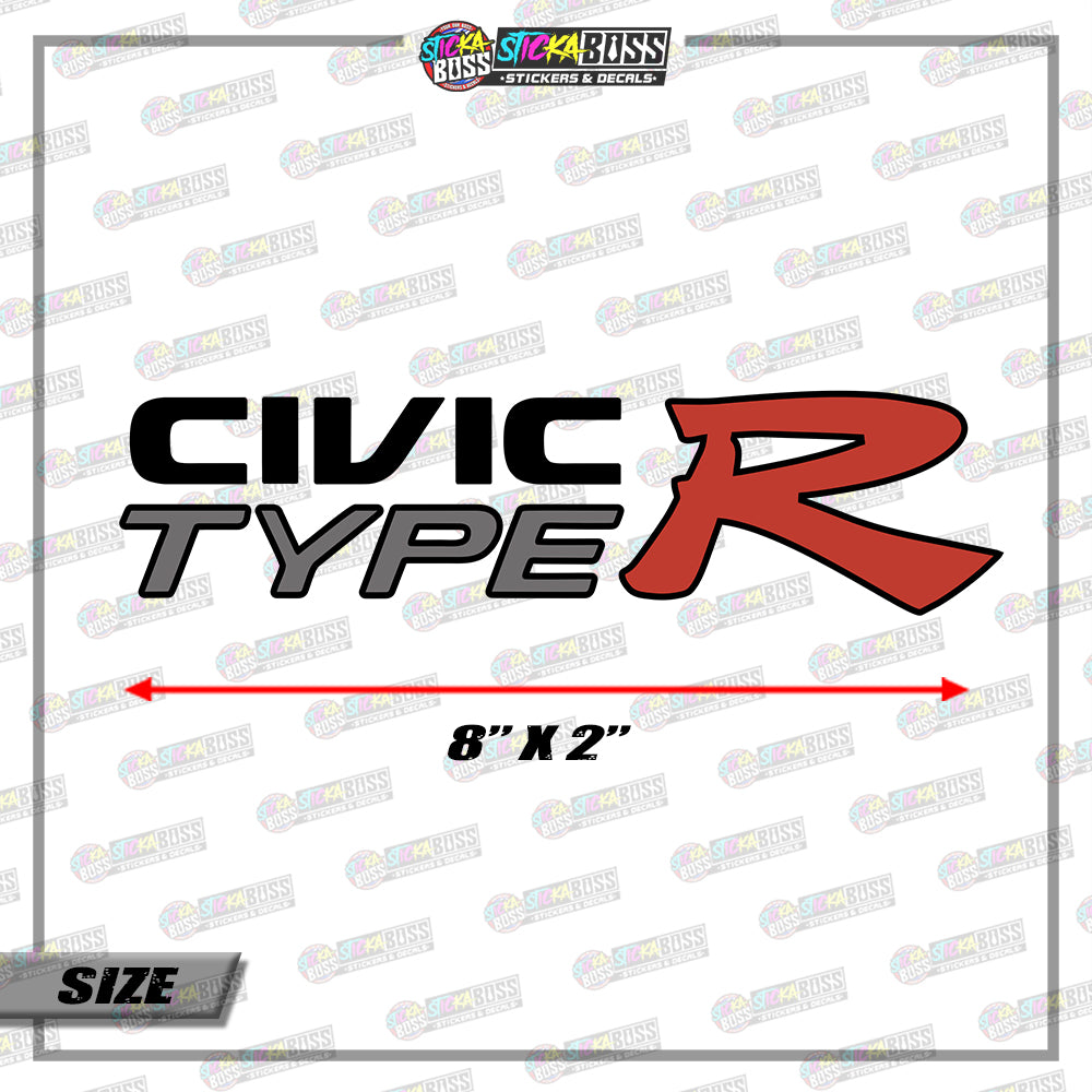 CIVIC TYPE R ( VINYL CUT-OUT STICKER DECALS )【Stickaboss】