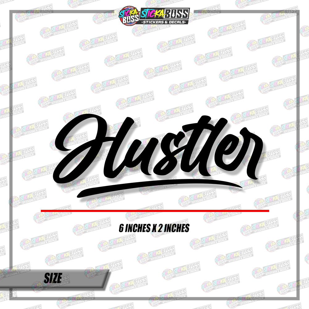 HUSTLER ( VINYL CUT-OUT STICKER DECALS )【Stickaboss】