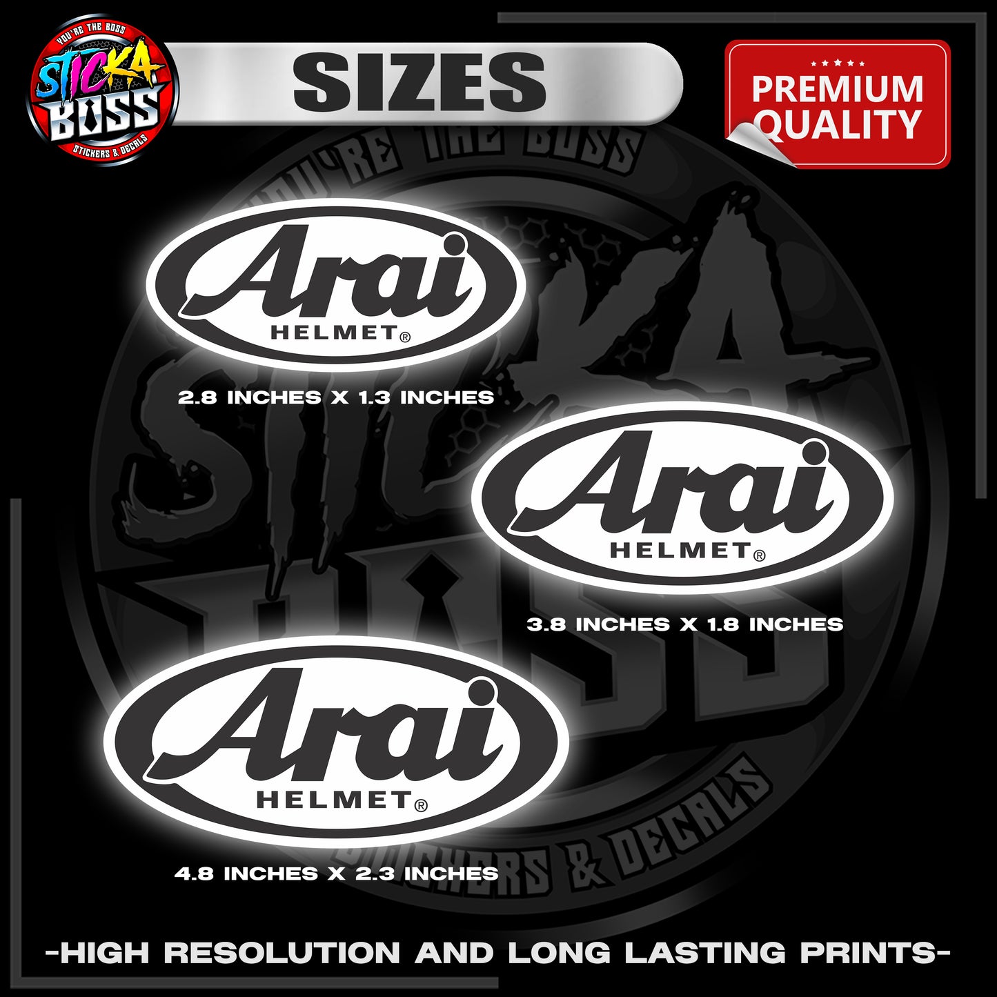 ARAI HELMET STICKER | 3M REFLECTIVE STICKER | PREMIUM LAMINATED【PREMIUM QUALITY】