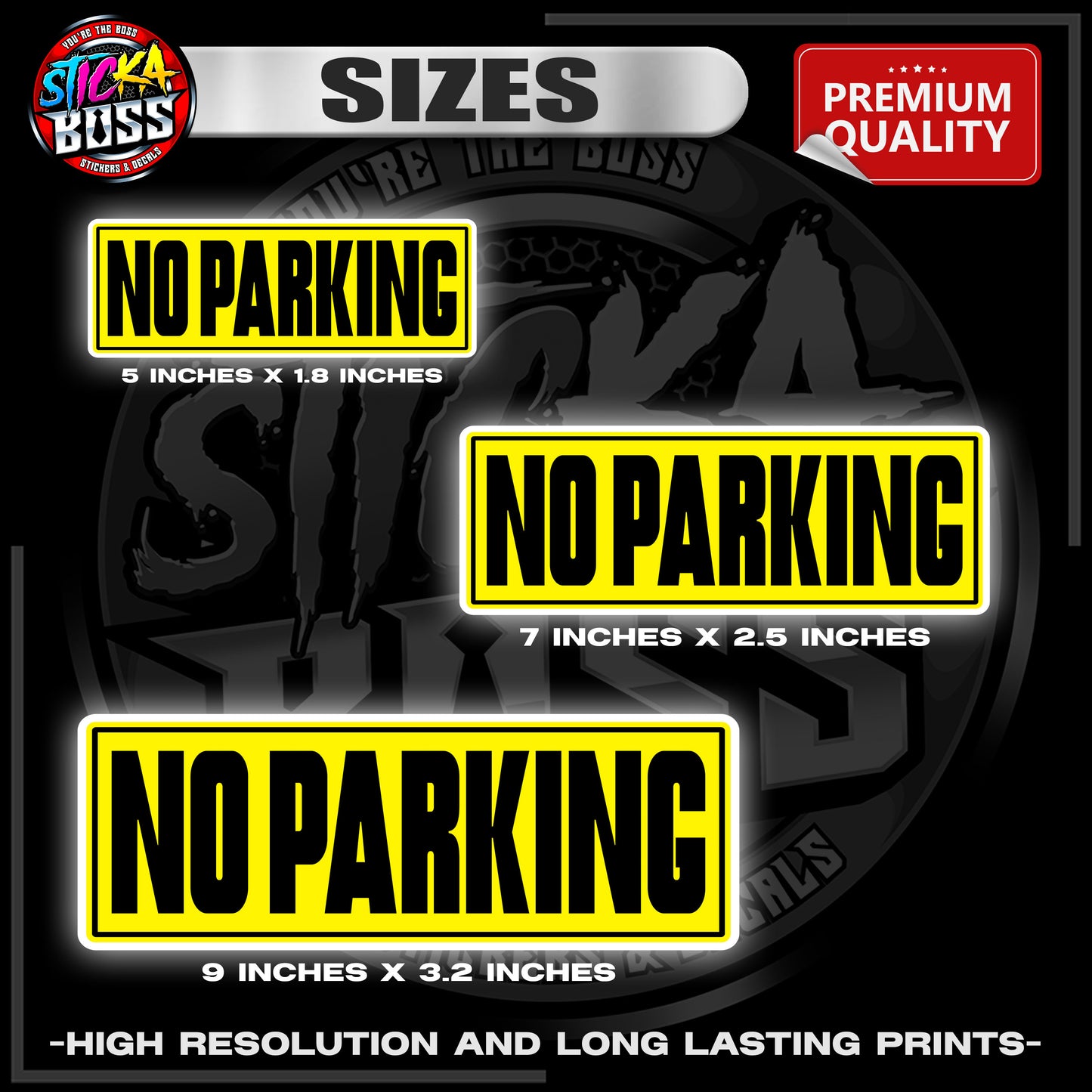 NO PARKING 3M REFLECTIVE STICKER | PREMIUM LAMINATED【PREMIUM QUALITY】