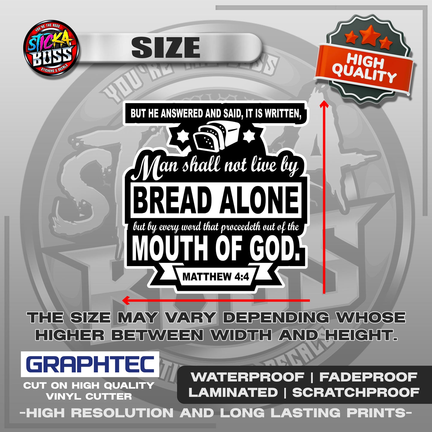 BIBLE VERSE STICKERS PART 2 | VINYL WATERPROOF STICKER | PREMIUM LAMINATED【PRINTED】