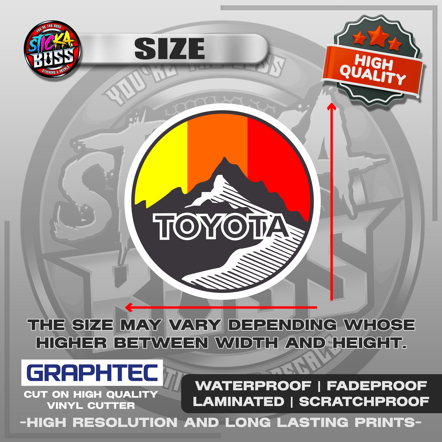 JDM TOYOTA / RETRO TOYOTA / TRD | VINYL WATERPROOF STICKER | PREMIUM LAMINATED【PRINTED】