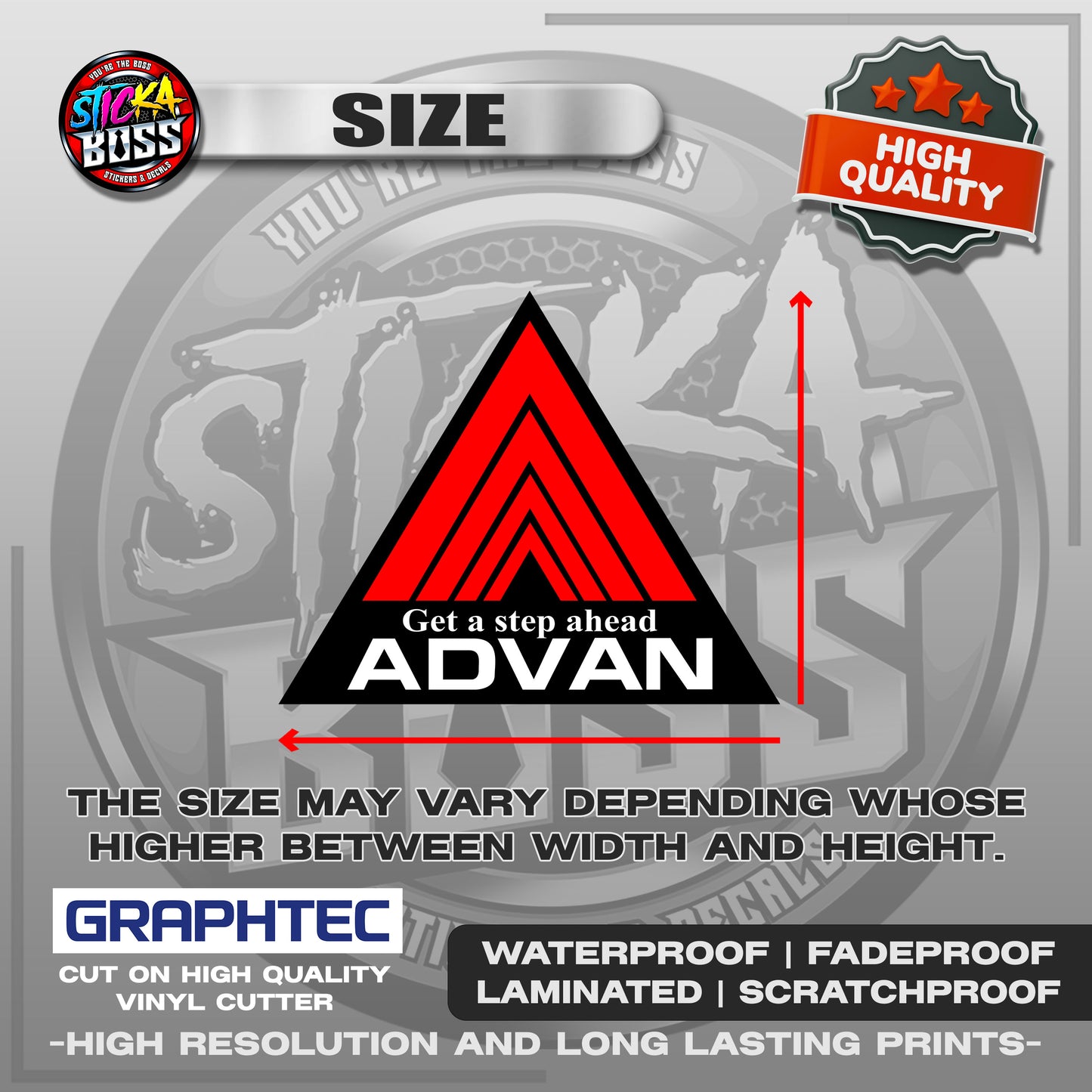 ADVAN YOKOHAMA STICKERS | VINYL WATERPROOF STICKER | PREMIUM LAMINATED【PRINTED】