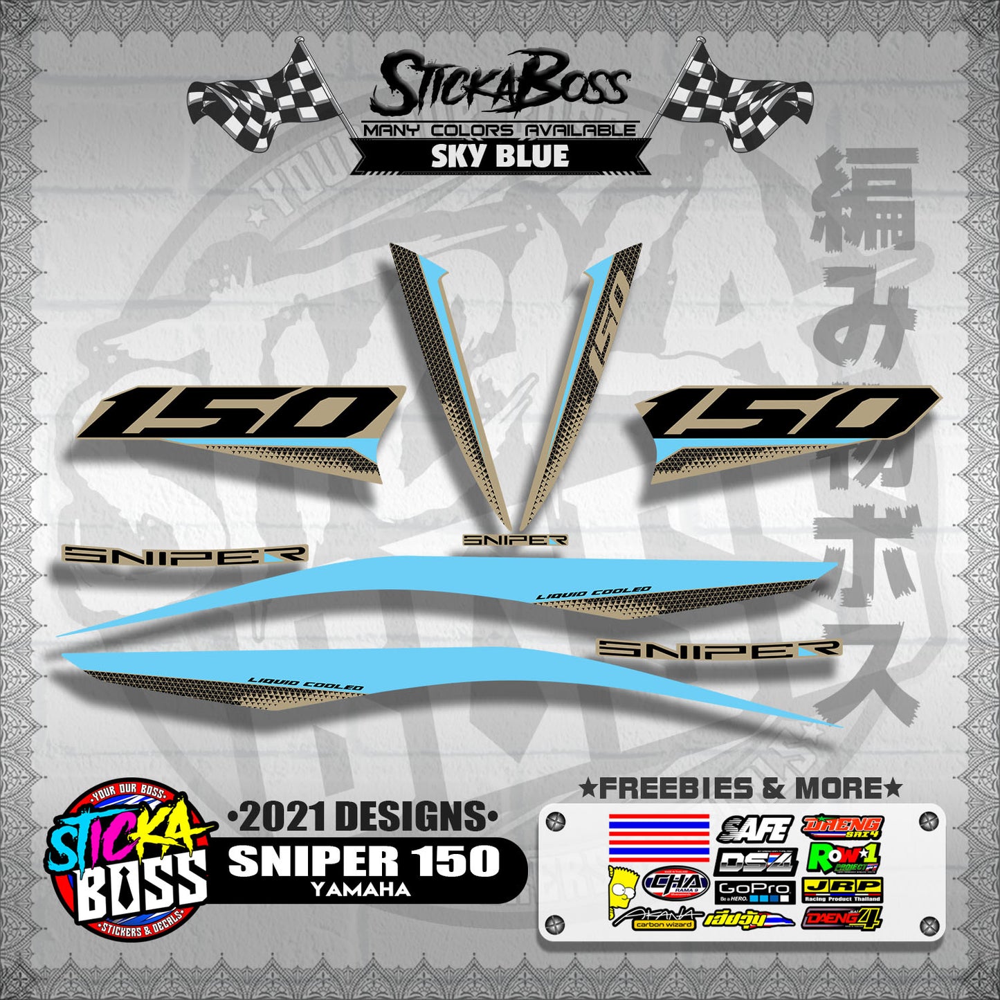 SNIPER 150 DECALS ( 2021 DESIGNS )【WITH FREEBIES】
