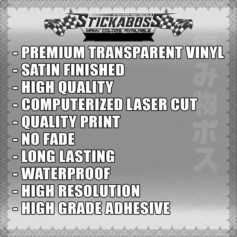 【PREMIUM UV PRINT】TRANSPARENT CLICK V3 INDO STICKER DECALS (2025 SHARP ABSTRACT )【WITH FREEBIES】