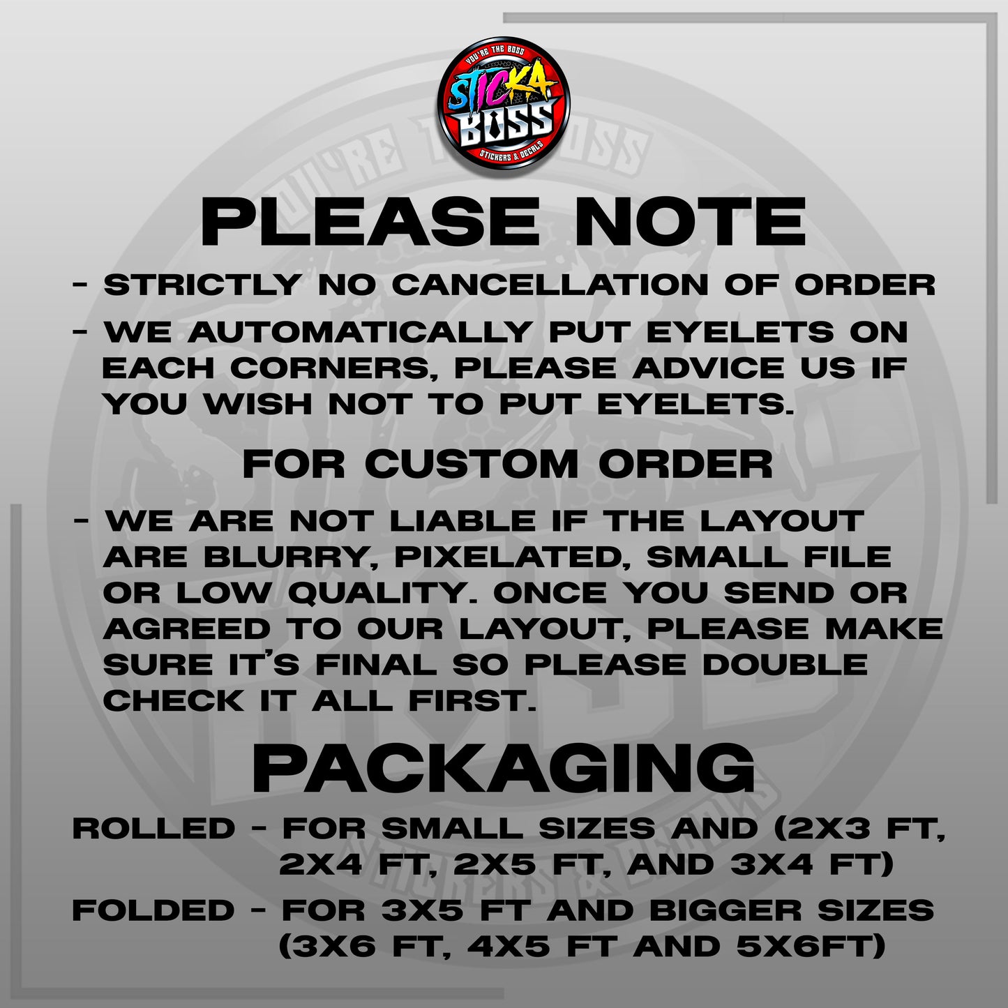 TARPAULIN PRINT, XEROX, SCAN, ETC. | TARPAULIN HIGH RESOLUTION PRINT【STICKABOSS】