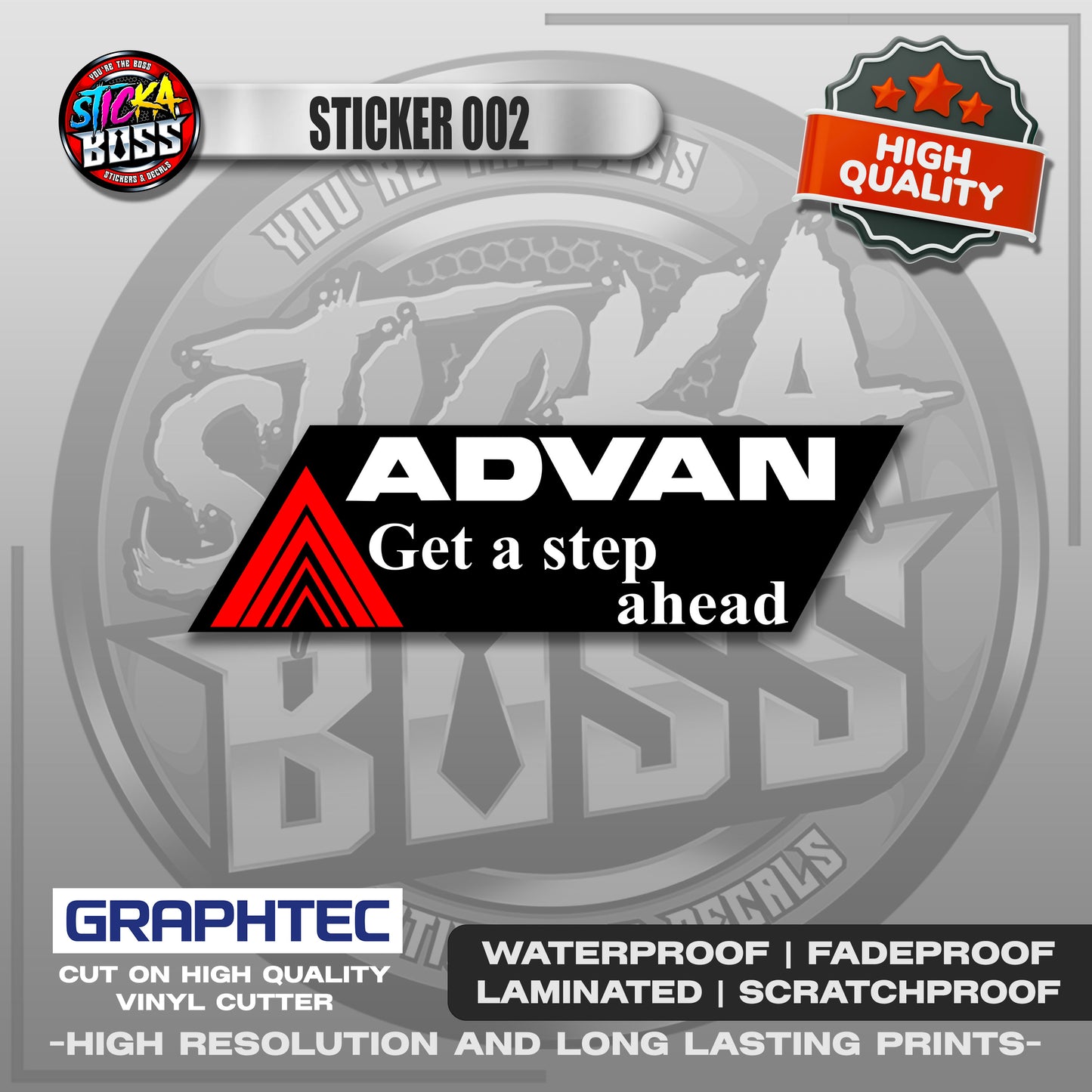 ADVAN YOKOHAMA STICKERS | VINYL WATERPROOF STICKER | PREMIUM LAMINATED【PRINTED】