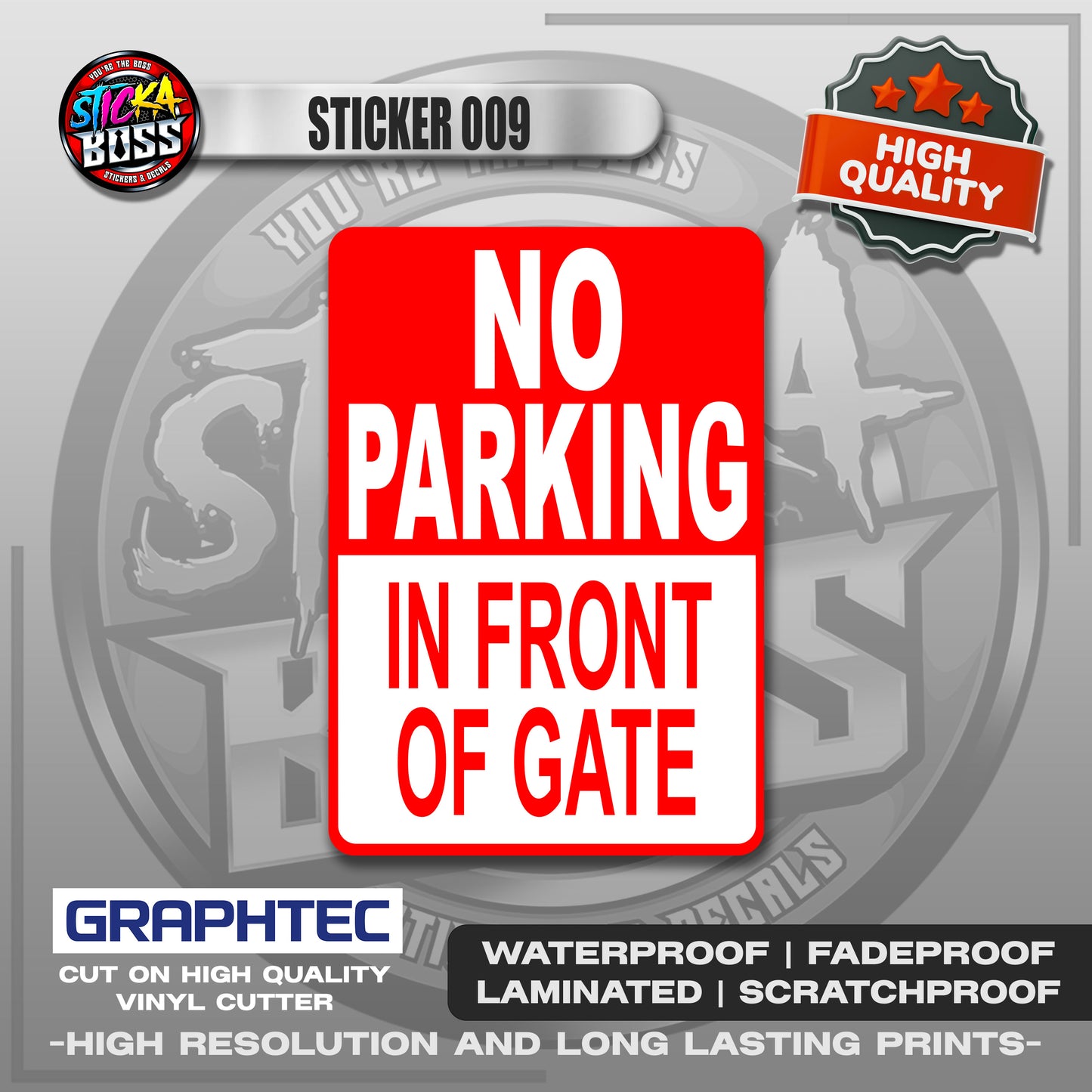 PARKING SIGNAGES | VINYL WATERPROOF STICKER | PREMIUM LAMINATED【PRINTED】