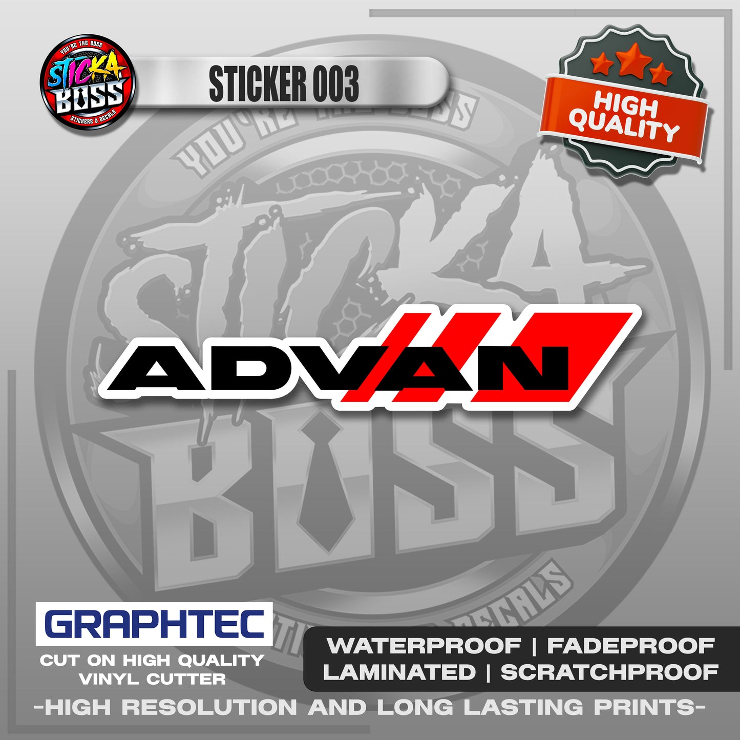 ADVAN YOKOHAMA STICKERS | VINYL WATERPROOF STICKER | PREMIUM LAMINATED【PRINTED】