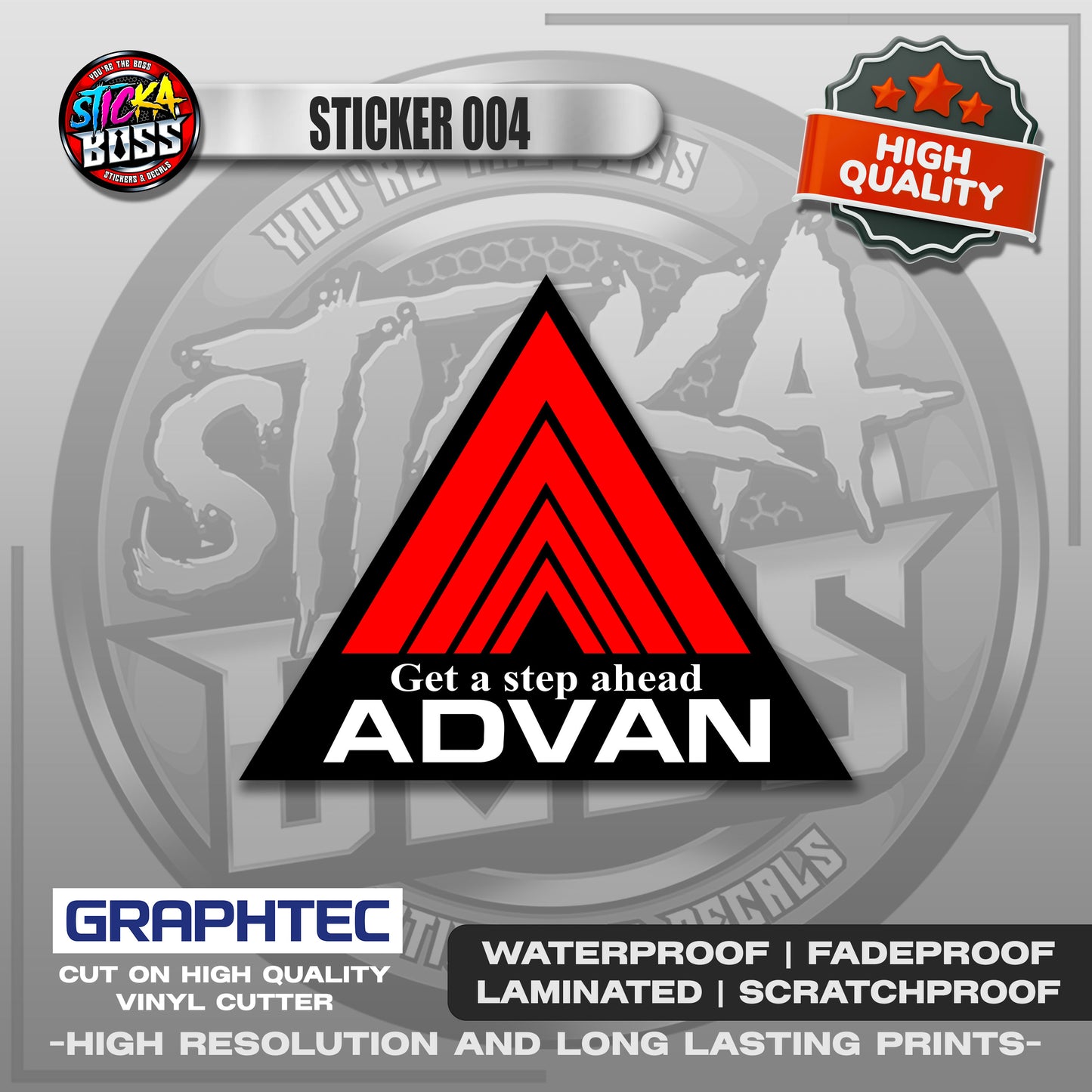 ADVAN YOKOHAMA STICKERS | VINYL WATERPROOF STICKER | PREMIUM LAMINATED【PRINTED】